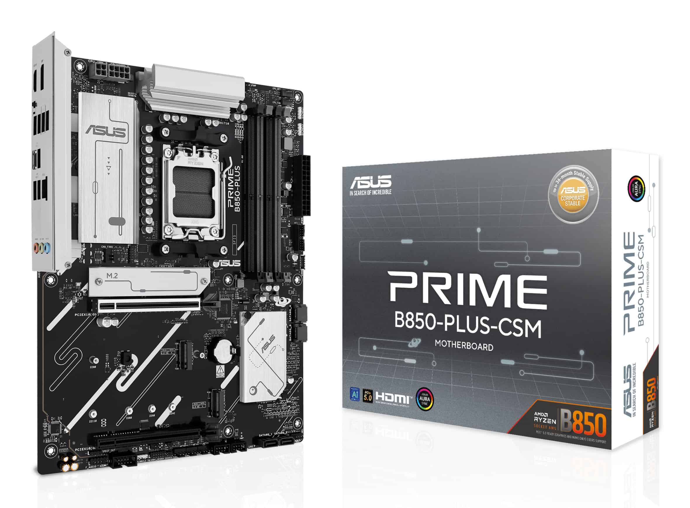 ASUS PRIME B850-PLUS-CSM AMD B850 Socket AM5 ATX (90MB1LC0-M0EAYC) thumbnail