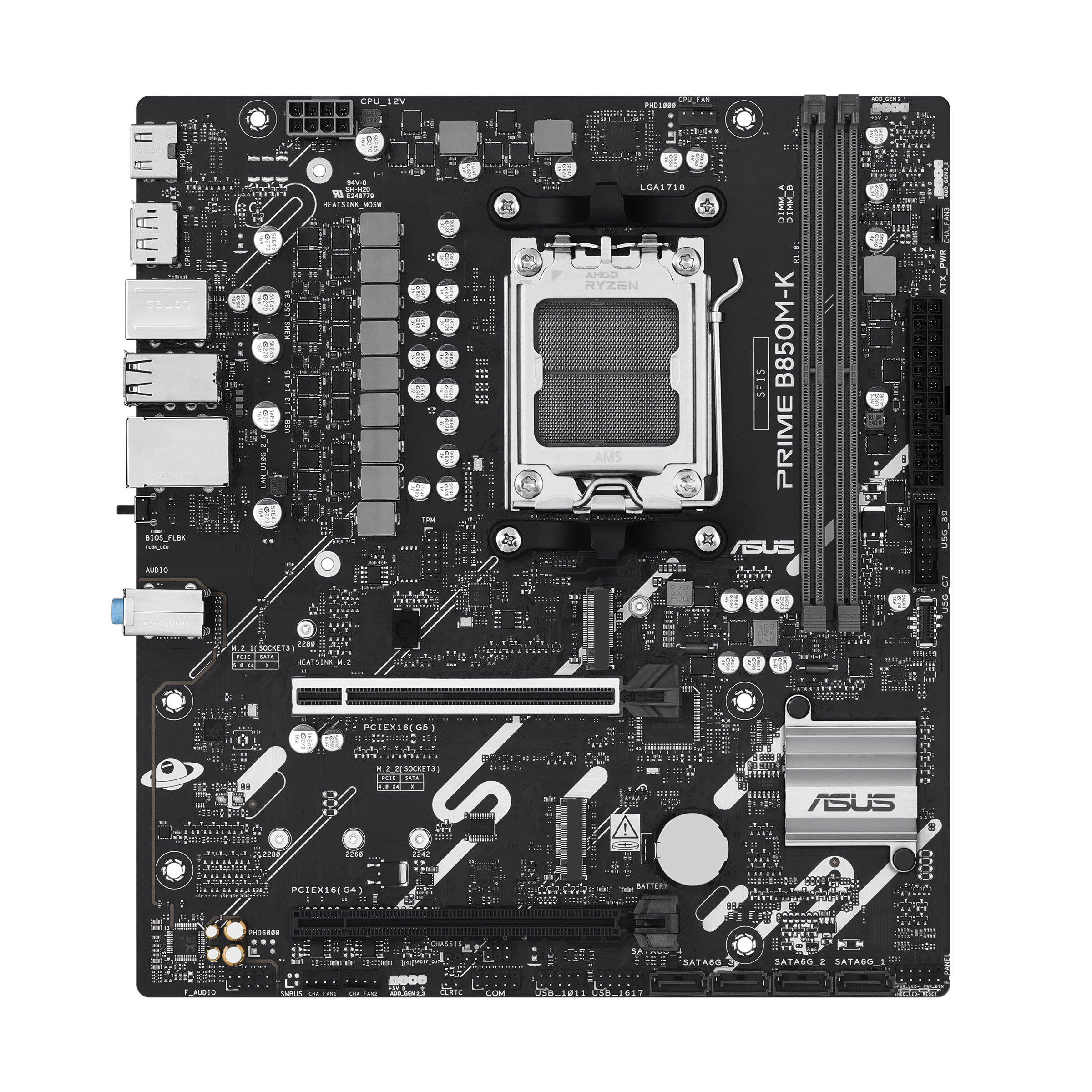 ASUS PRIME B850M-K AMD B850 Socket AM5 micro ATX (90MB1LV0-M0EAY0) thumbnail