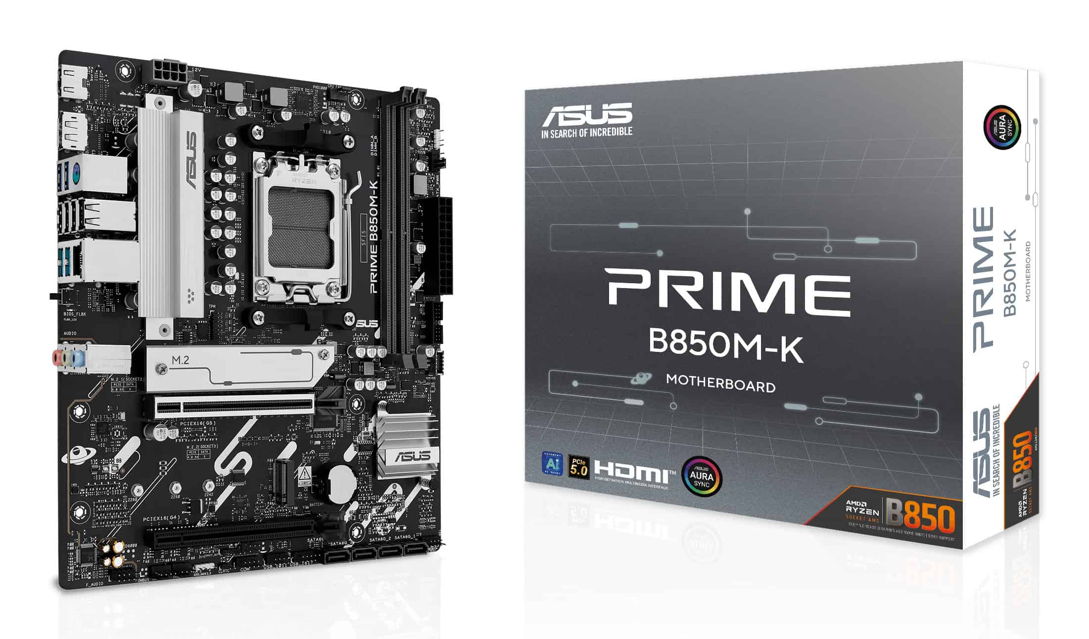 ASUS PRIME B850M-K AMD B850 Socket AM5 micro ATX (90MB1LV0-M0EAY0) thumbnail