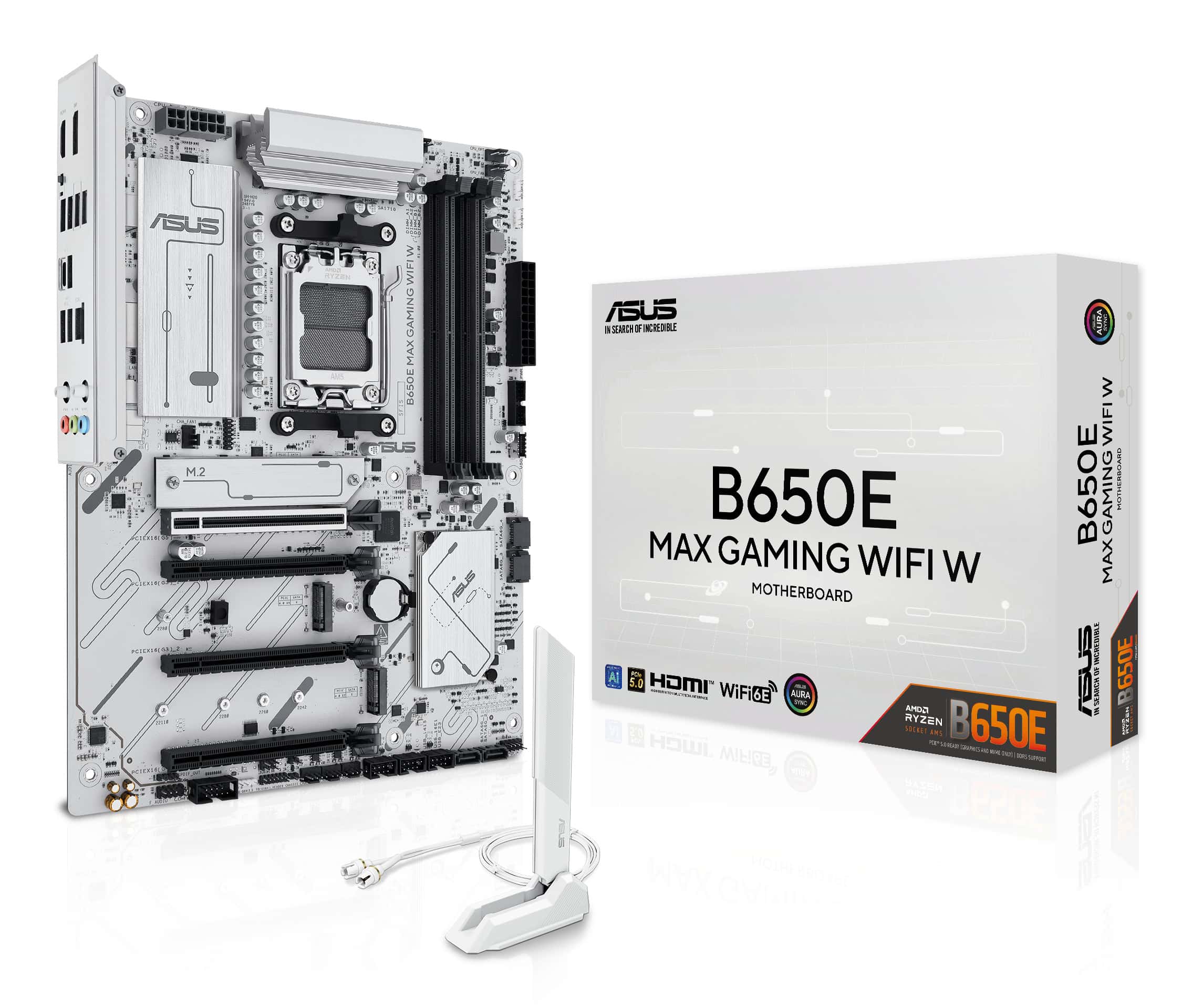 ASUS B650E MAX GAMING WIFI W AMD B650 Socket AM5 ATX (90MB1M00-M0EAY0) thumbnail