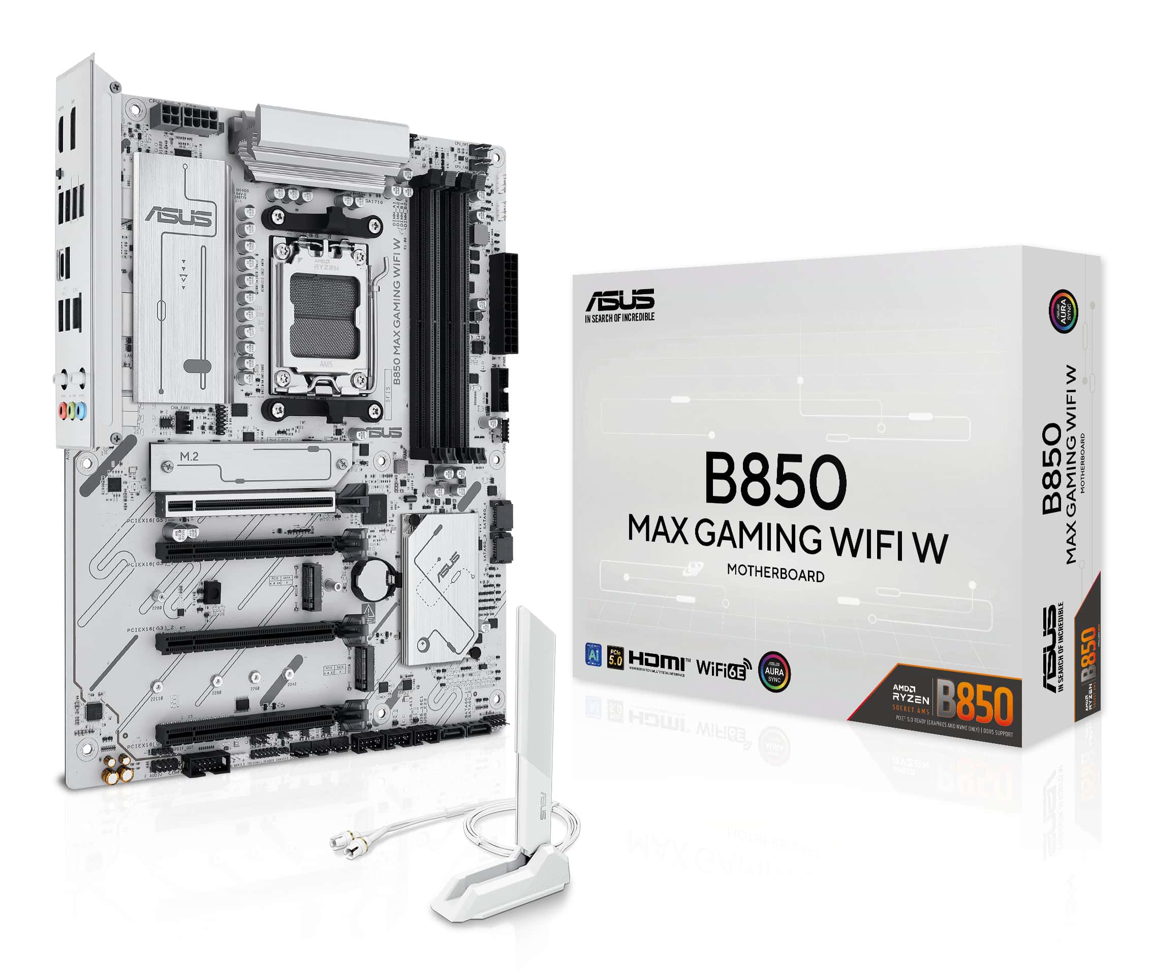 ASUS B850 MAX GAMING WIFI W AMD B850 Socket AM5 ATX (90MB1M10-M0EAY0) thumbnail