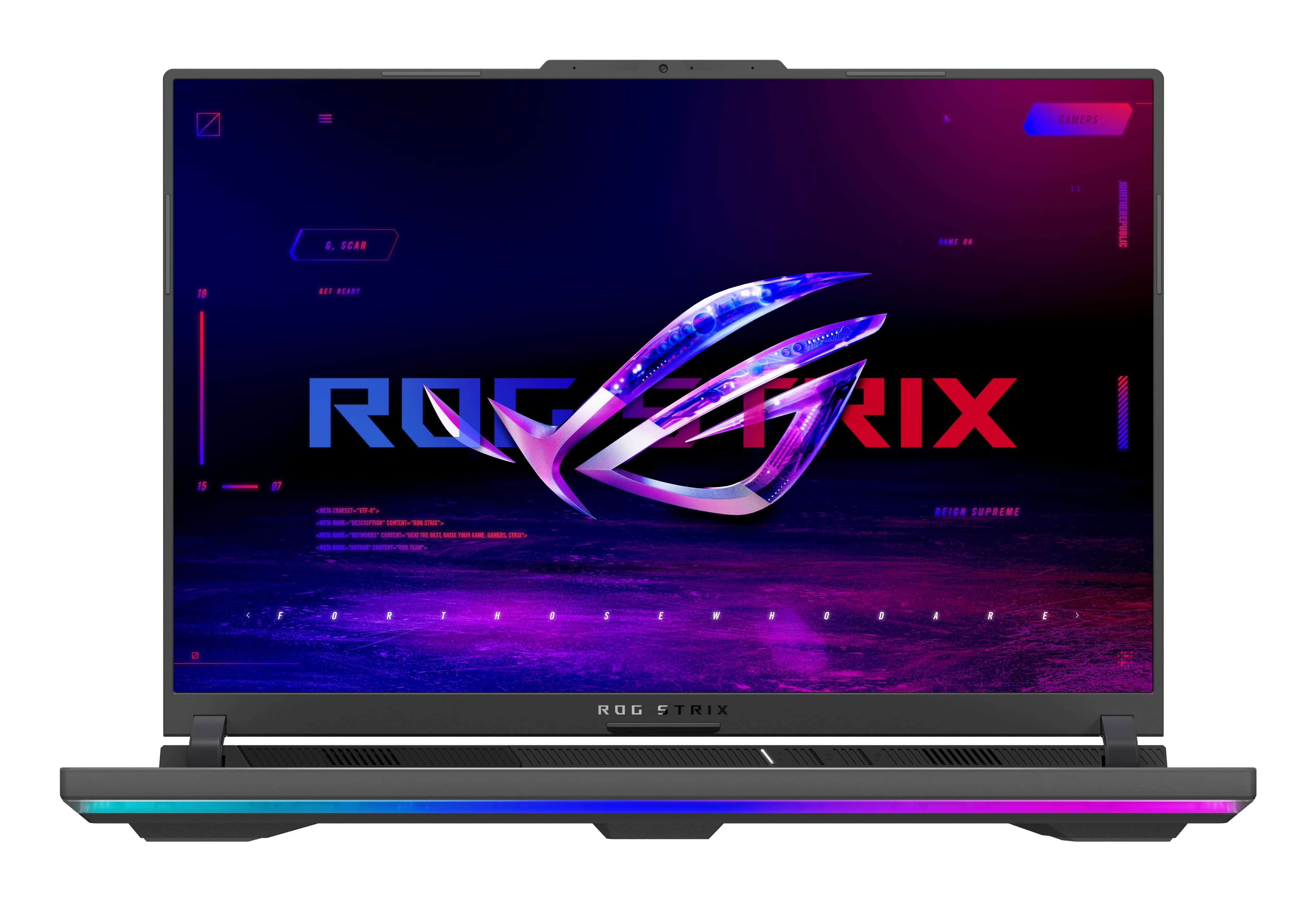 ASUS ROG Strix G16 G614JIR-N4050W Intel® Core™ i9 i9-14900HX Laptop 40,6 cm (16) WQXGA 16 GB DDR5-SDRAM 1 TB SSD NVIDIA GeForce RTX 4070 Wi-Fi 6E (802.11ax) Windows 11 Home Nederlands Zwart, Grijs (90NR0IG5-M002H0) thumbnail