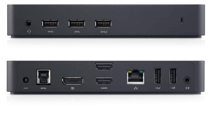 DELL 452-BBOP laptop dock & poortreplicator Bedraad USB 3.2 Gen 1 (3.1 Gen 1) Type-A Zwart (452-BBOP) thumbnail