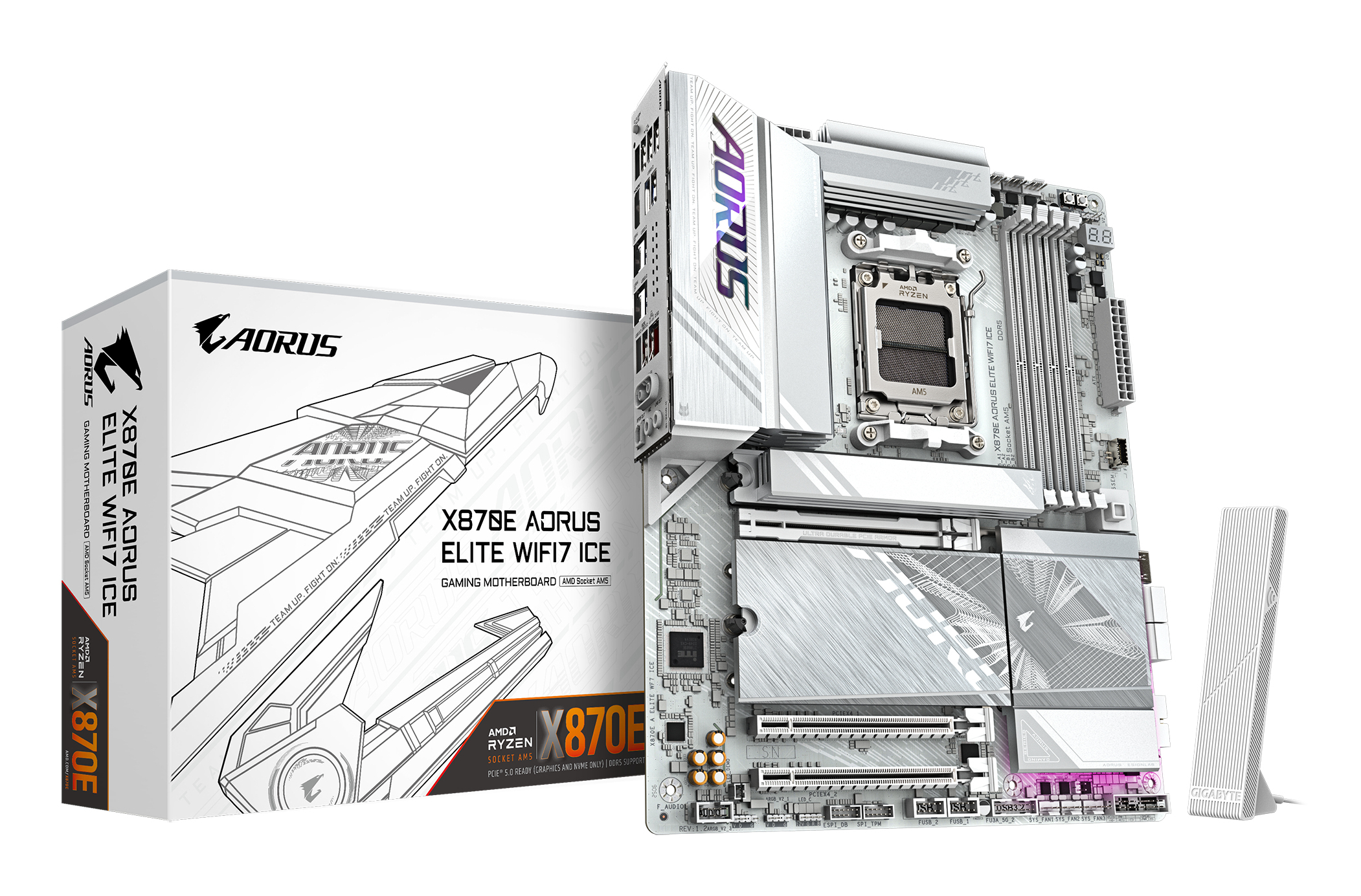 GIGABYTE X870E AORUS ELITE WIFI7 ICE AMD X870E Socket AM5 ATX (X870E A ELITE WIFI7 ICE) thumbnail