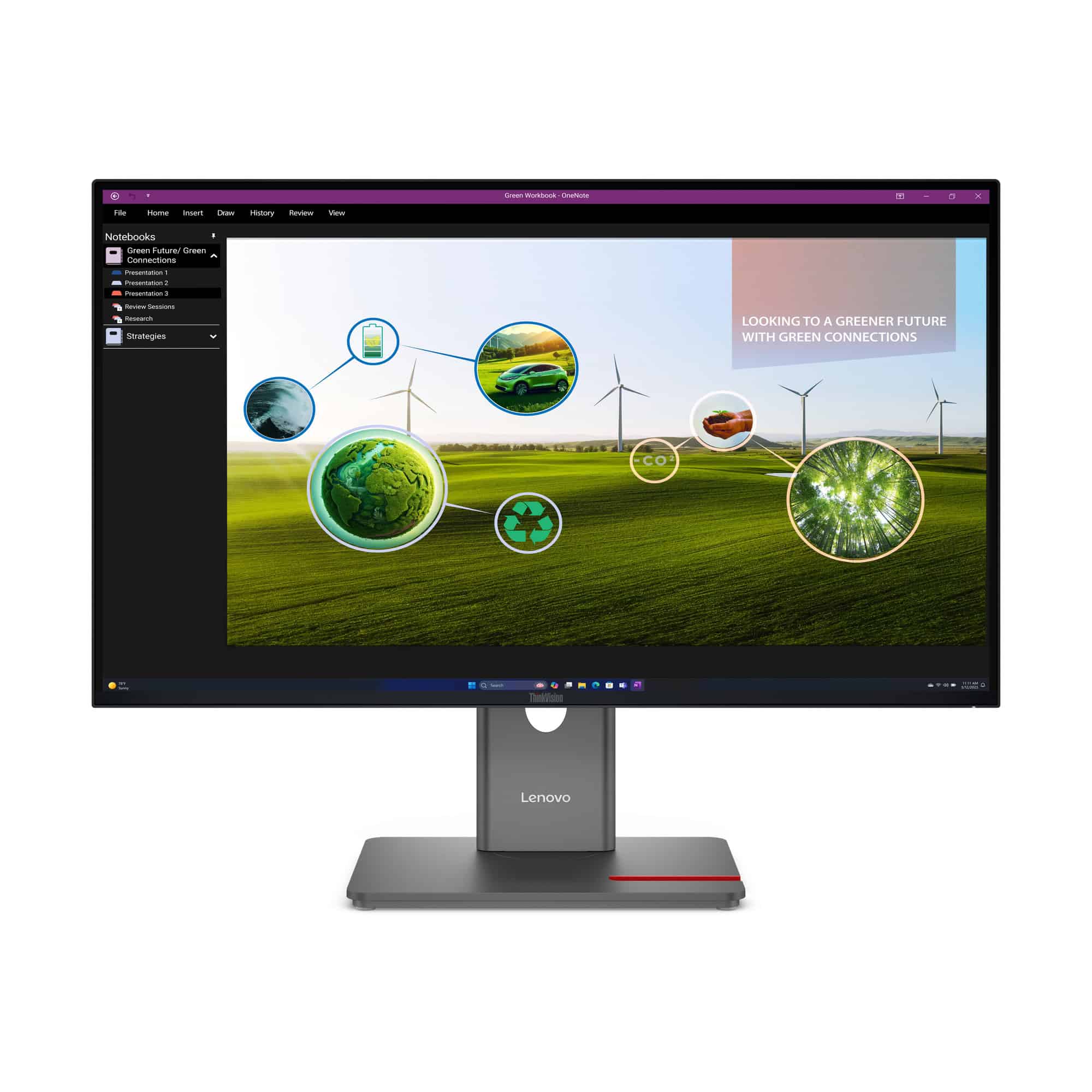 Lenovo ThinkVision P27Q-40 LED display 68,6 cm (27) 2560 x 1440 Pixels Quad HD Zwart (64A7GAT6EU) thumbnail