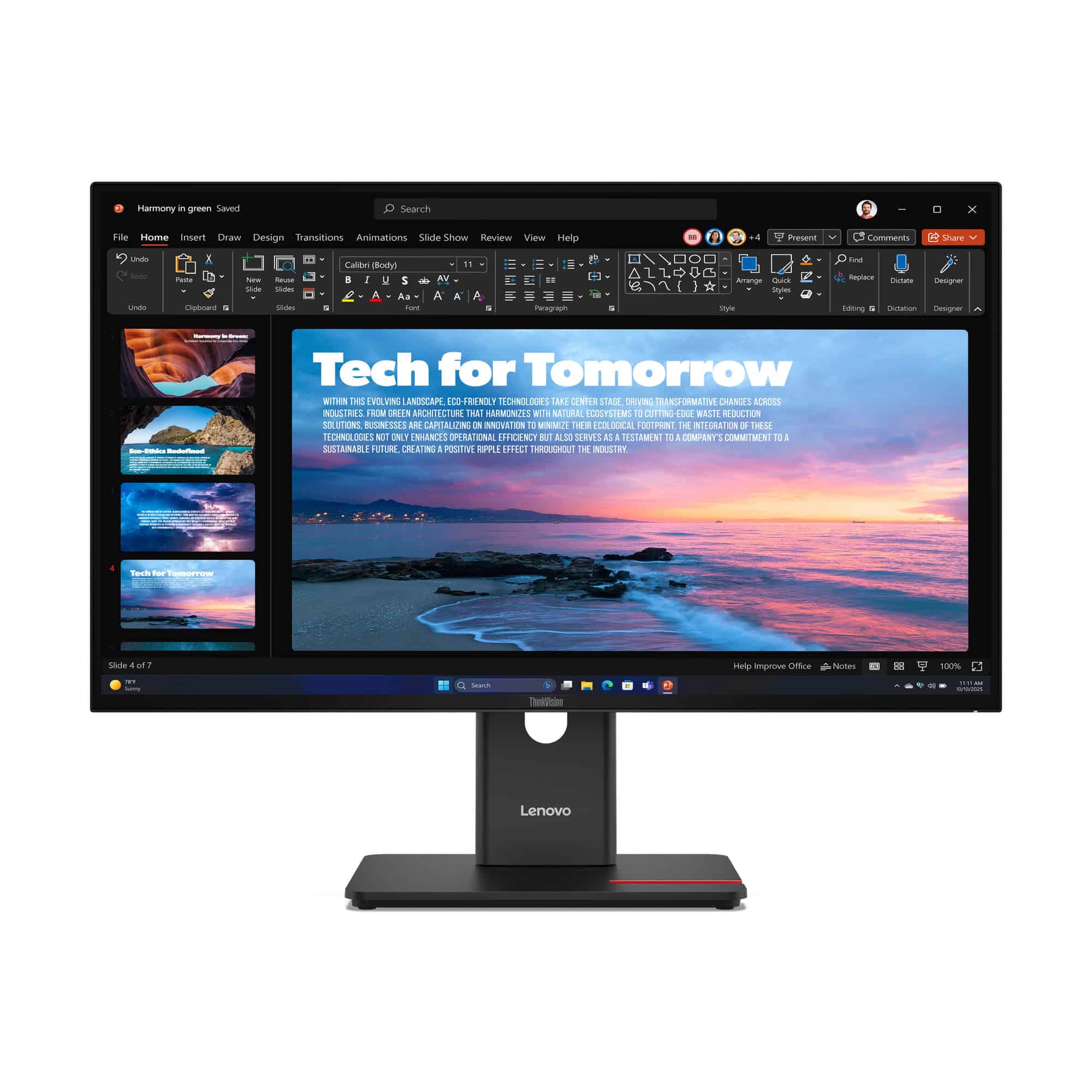 Lenovo ThinkVision T27QD-40 LED display 68,6 cm (27) 2560 x 1440 Pixels Wide Quad HD Zwart (64AAGAT2EU) thumbnail