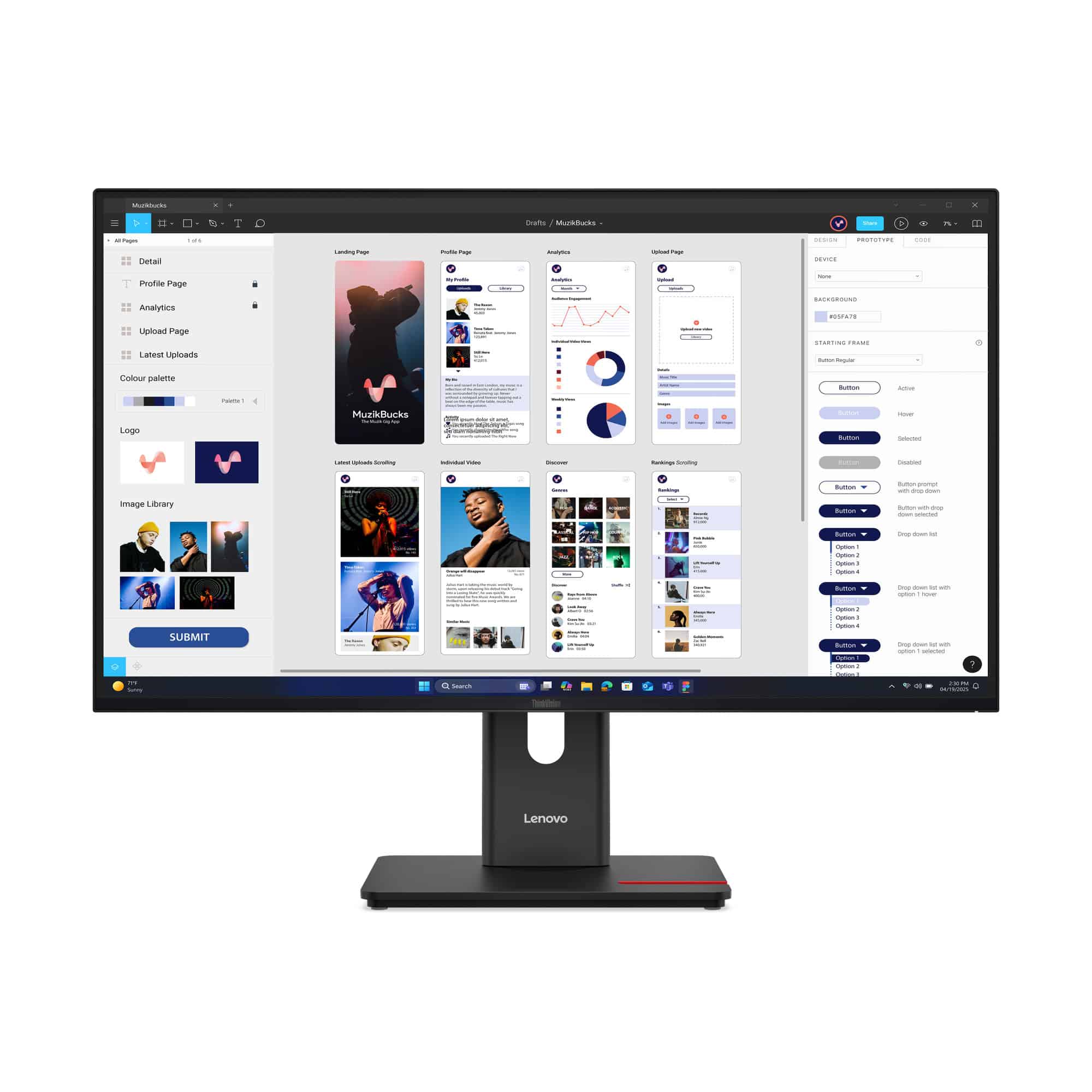 Lenovo ThinkVision T32UD-40 computer monitor 80 cm (31.5) 3840 x 2160 Pixels 4K Ultra HD LCD Zwart (64B0GAT1EU) thumbnail