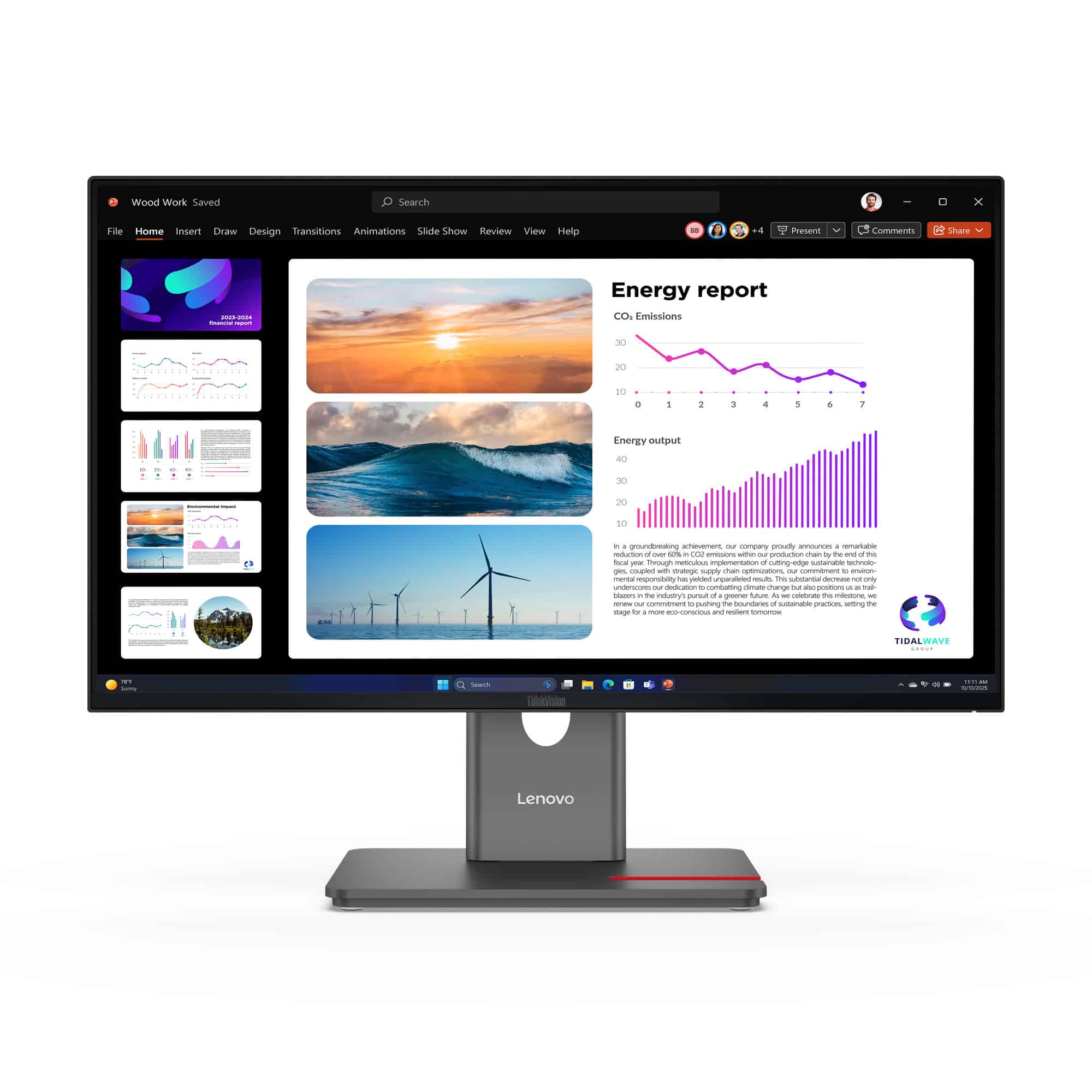 Lenovo ThinkVision P24Q-40 computer monitor 60,5 cm (23.8) 2560 x 1440 Pixels Quad HD LCD Zwart (64B2GAT1EU) thumbnail
