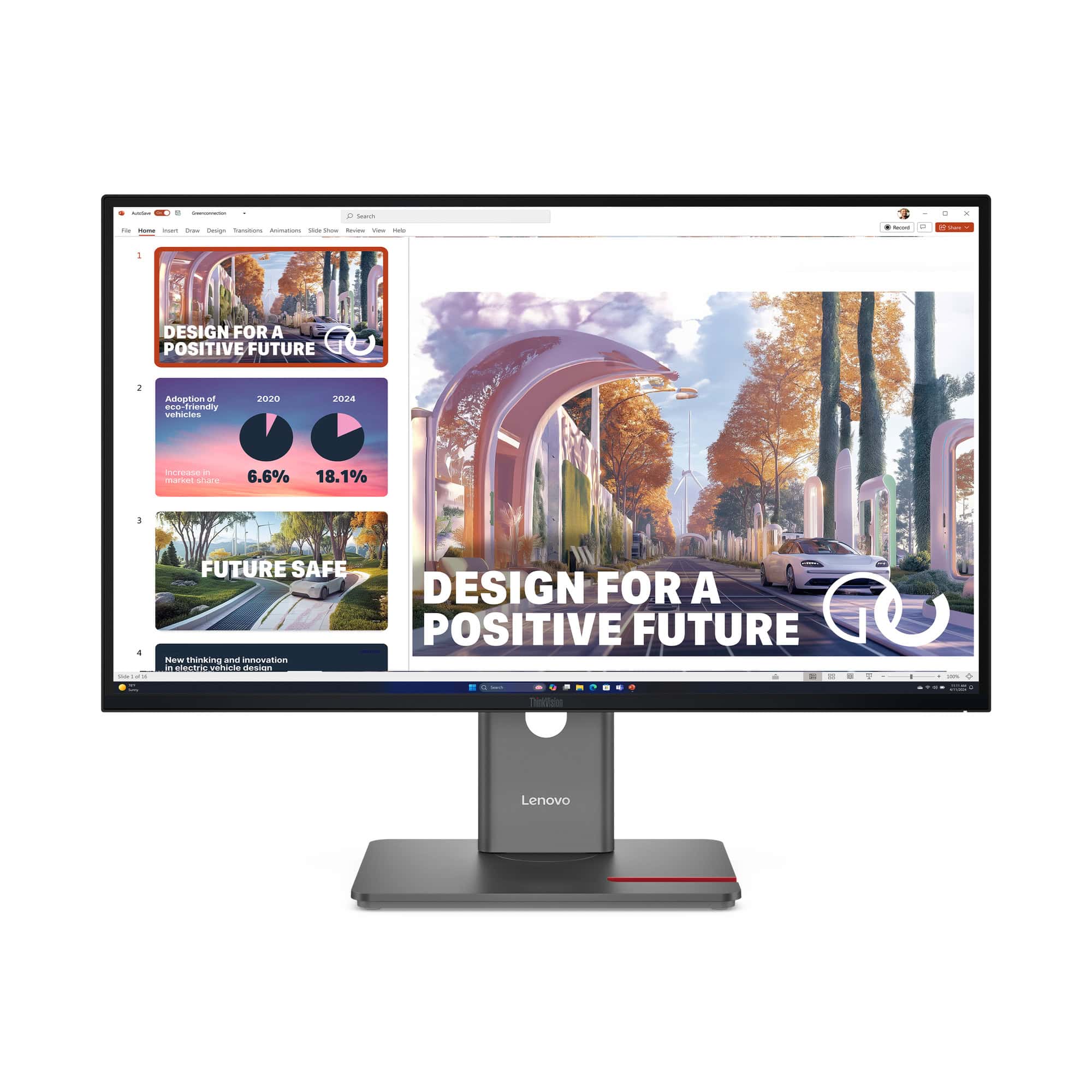 Lenovo ThinkVision P27QD-40 LED display 68,6 cm (27) 2560 x 1440 Pixels Wide Quad HD Zwart (64B3GAT2EU) thumbnail