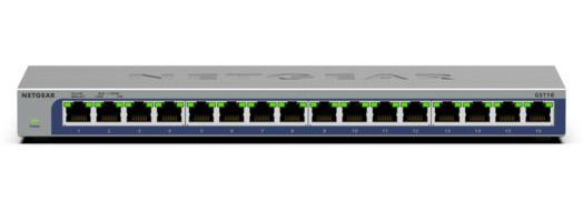 NETGEAR GS116 Unmanaged L2 Gigabit Ethernet (10/100/1000) Zwart (GS116-300EUS) thumbnail