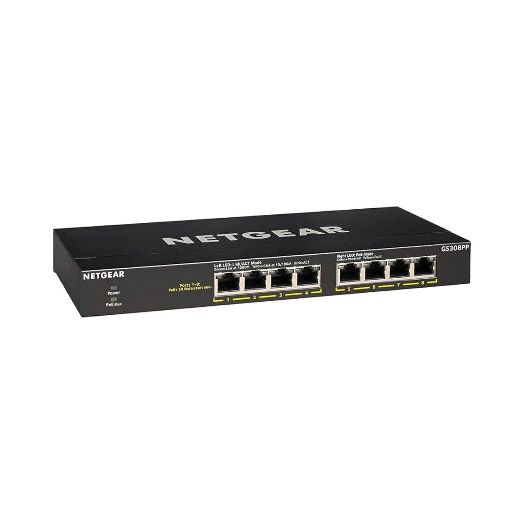 Netgear 8-PORT POE GIGABIT UNMANAGED SWITCH GS3 (GS308LP-100EUS) thumbnail