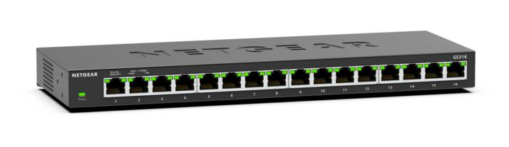 NETGEAR GS316 Unmanaged L2 Gigabit Ethernet (10/100/1000) Zwart (GS316-300EUS) thumbnail