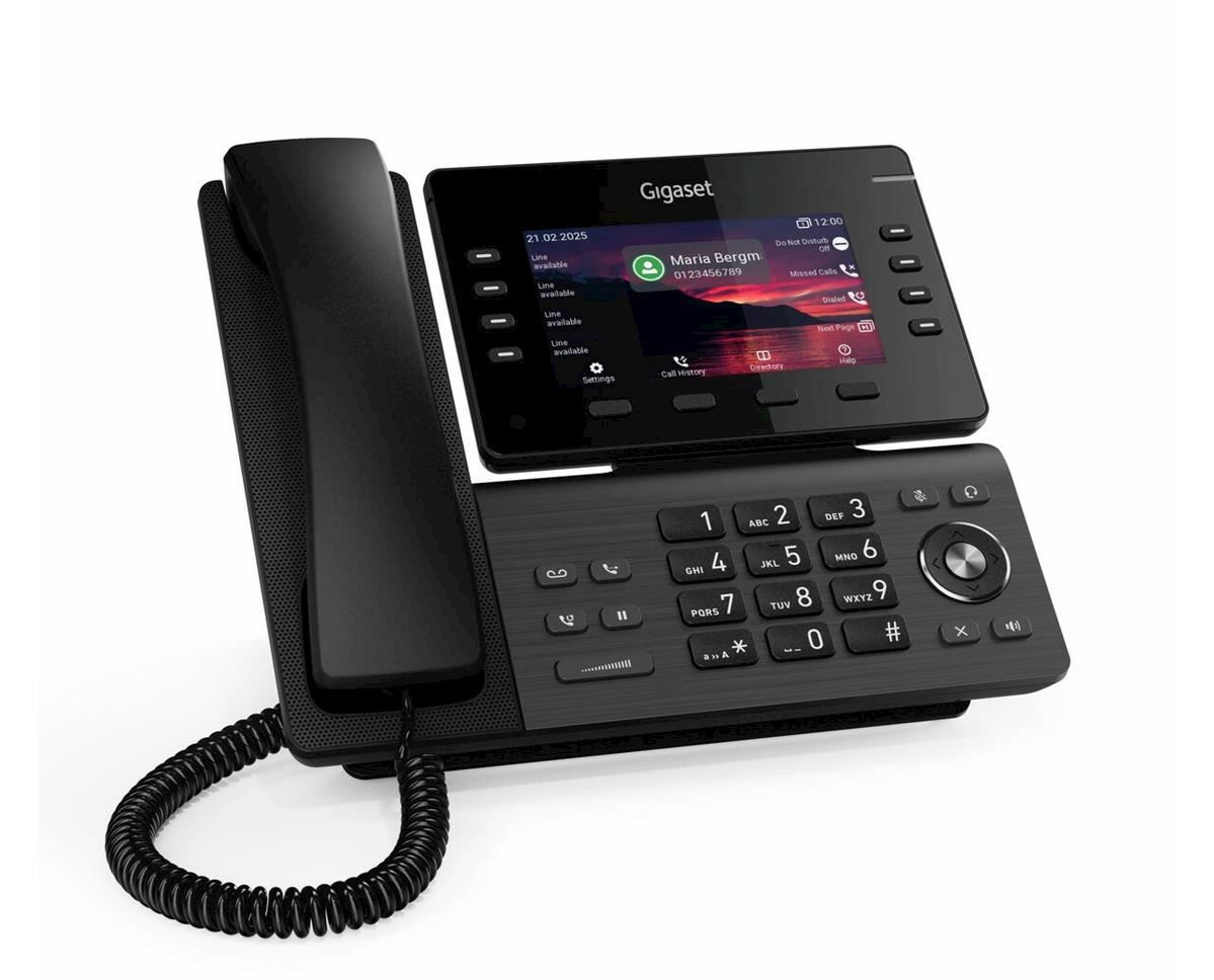 GIGASET P820 IP PRO IP Tischtelefon 12.7 cm 5 Zoll TFT-Farbdisplay USB 2x RJ45 Anschluss fr P800 KEY PRO Expanson Module PoE (S30853-H4103-R101) thumbnail