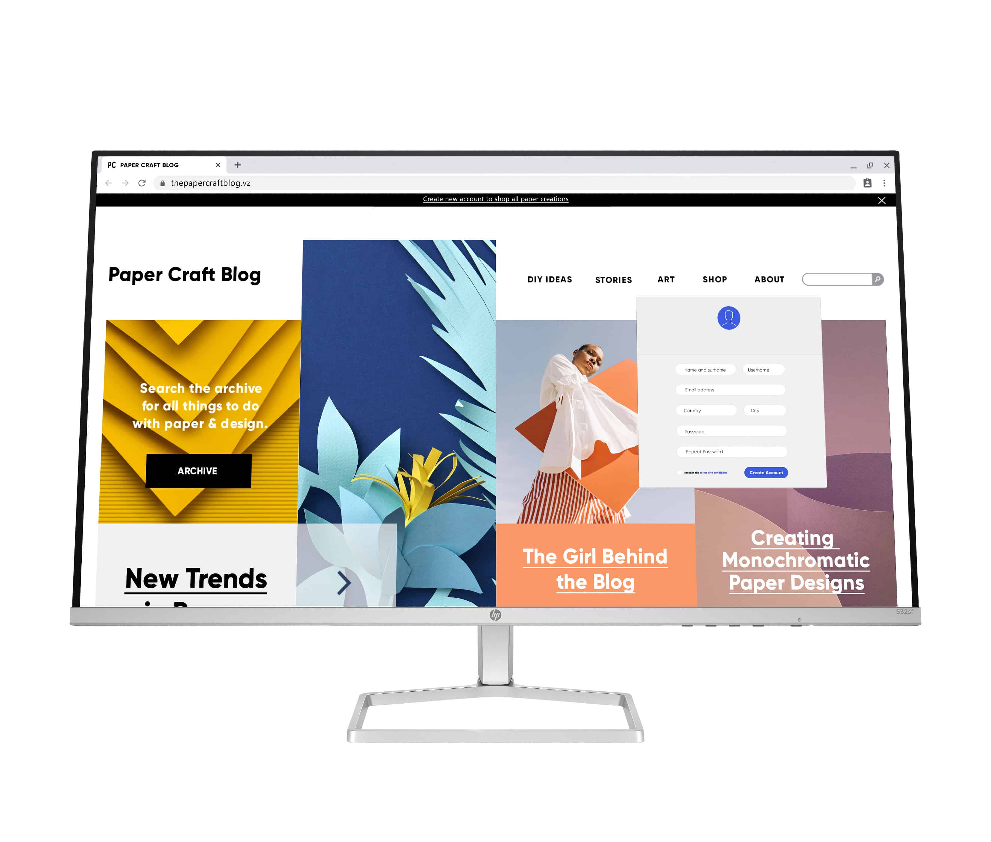HP Serie 5 31,5 inch FHD-monitor - 532sf (94F50E9) thumbnail