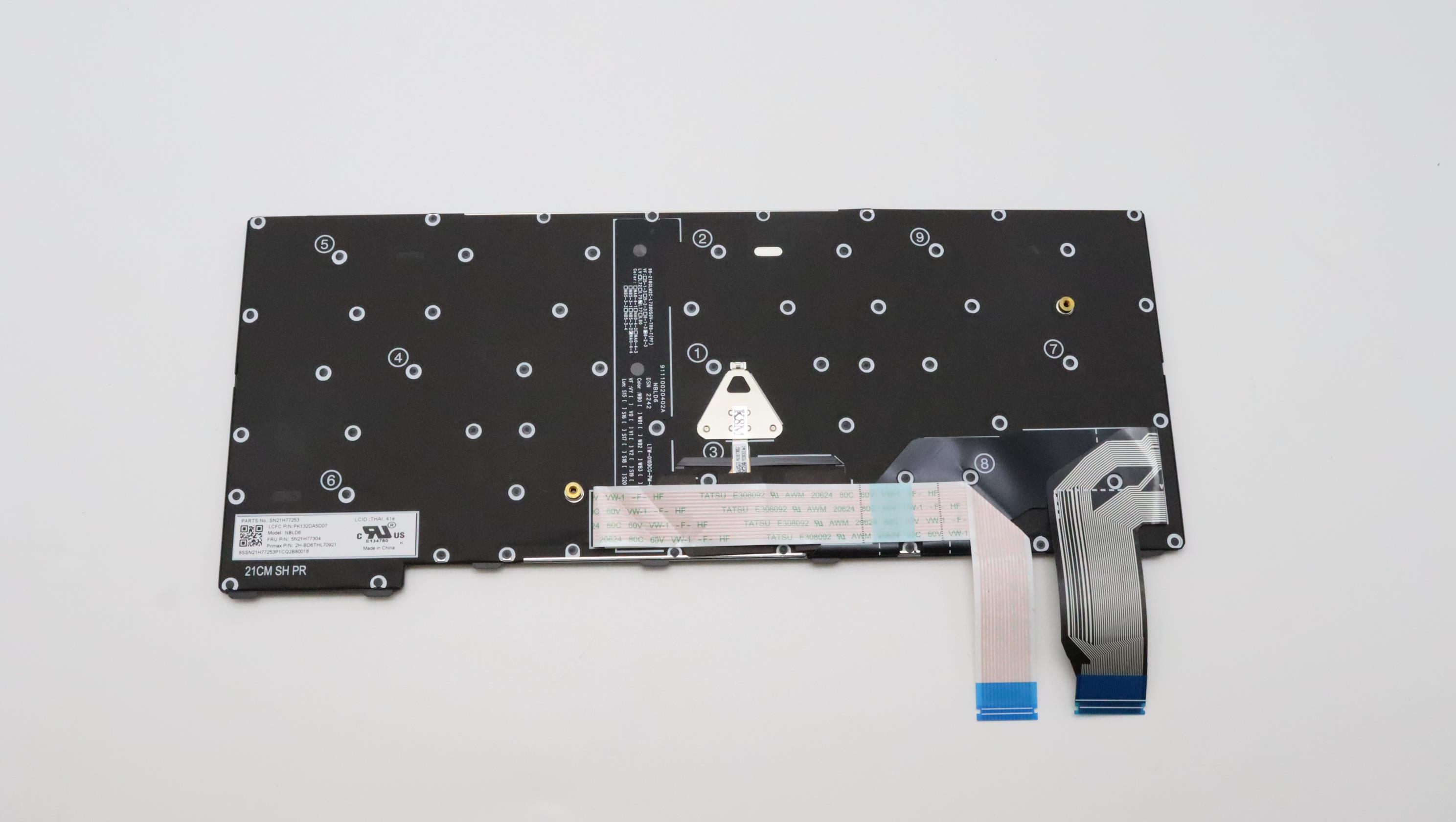 Lenovo 5N21H77075 laptop reserve-onderdeel Toetsenbord (5N21H77075) thumbnail