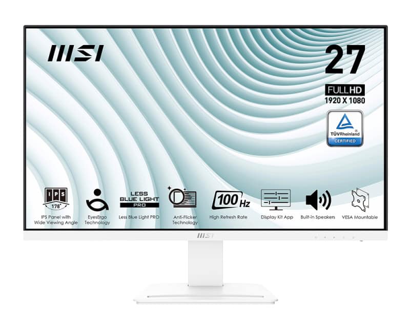 MSI Pro MP273AWDE computer monitor 68,6 cm (27) 1920 x 1080 Pixels Full HD LCD Wit (9S6-3PB4CH-094) thumbnail
