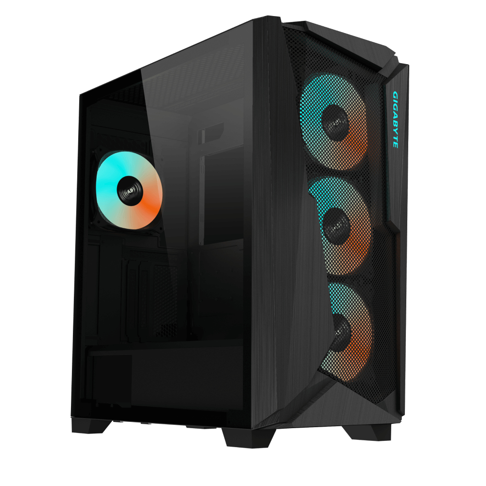 GIGABYTE C301 GLASS Midi Tower Zwart (C301G V2) thumbnail