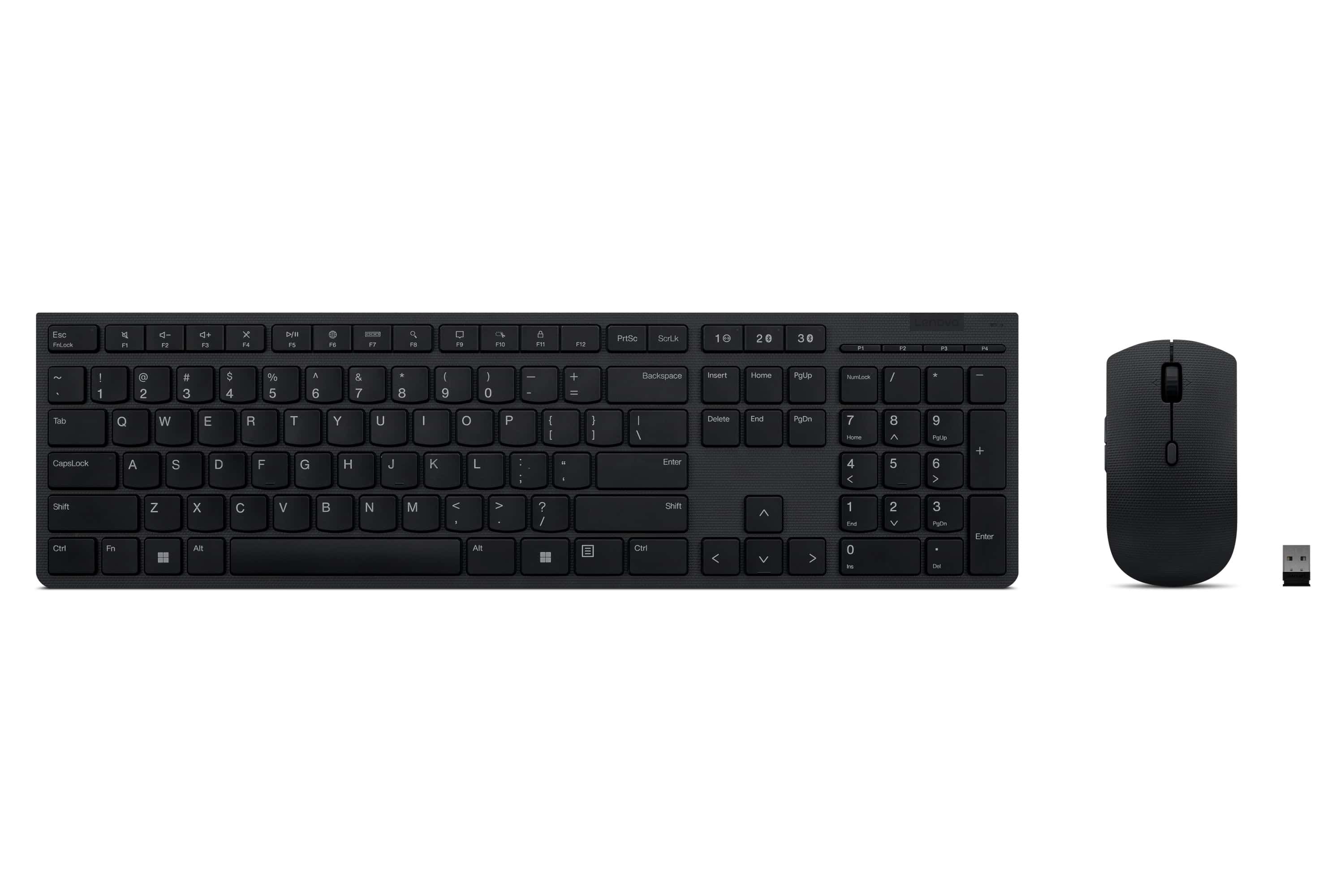 Lenovo 4X31K03931 toetsenbord Inclusief muis RF-draadloos + Bluetooth Amerikaans Engels Zwart (4X31K03931) thumbnail