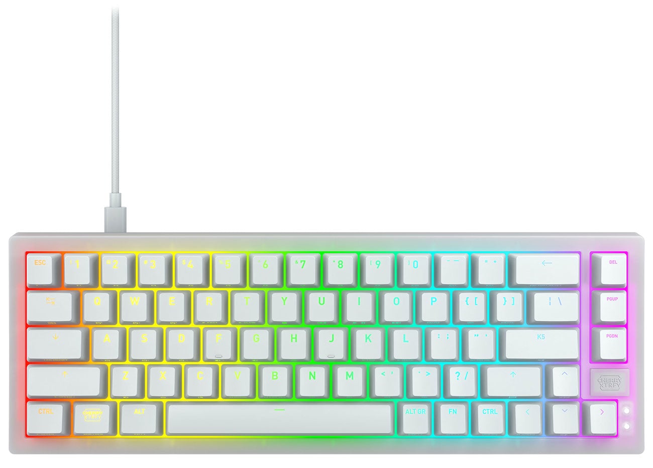 CHERRY XTRFY K5V2 65 percent KEYBOARD CO (CX-K5V2-RGB-CPT-TPWHITE-R-FRA) thumbnail