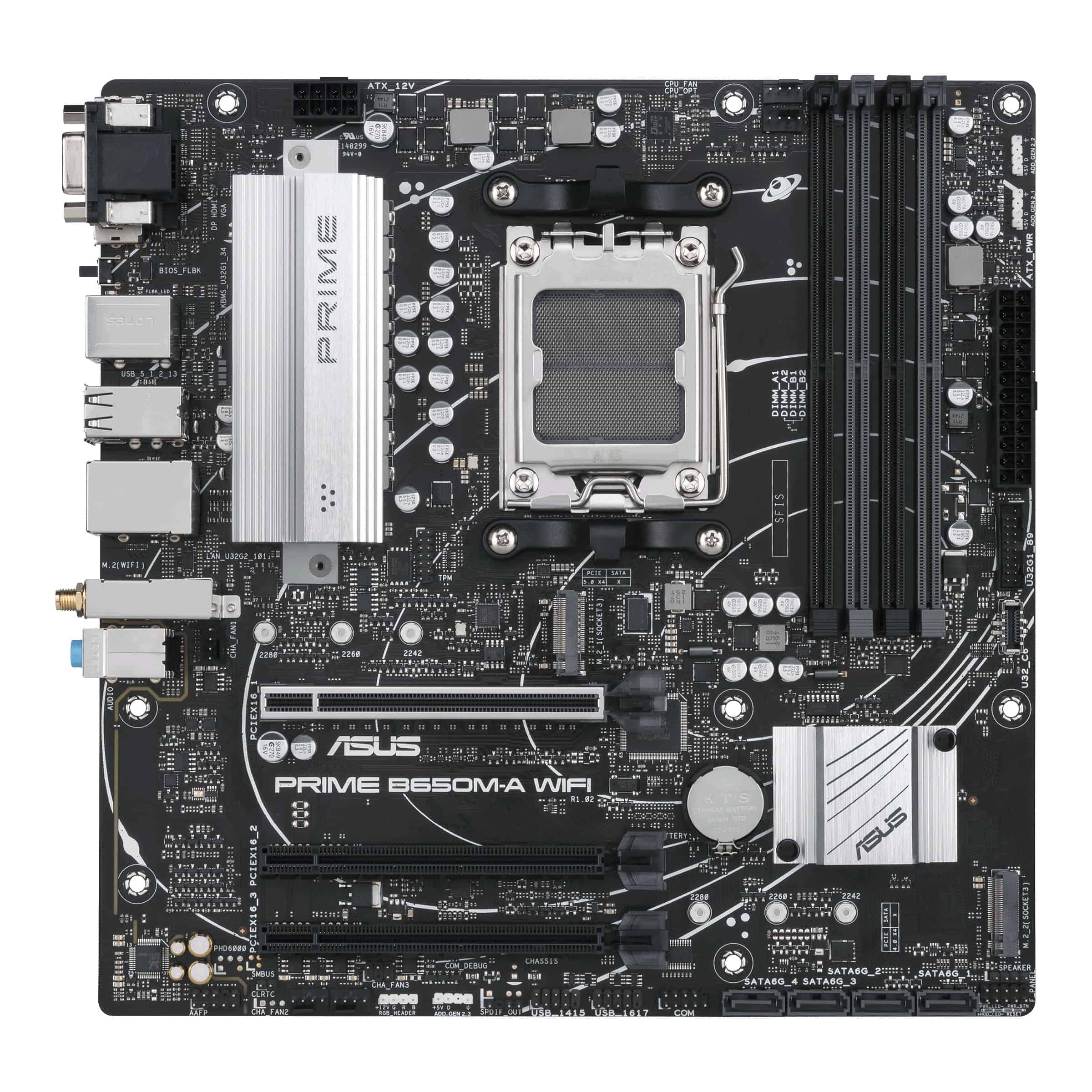 ASUS PRIME B650M-A WIFI AMD B650 Socket AM5 micro ATX (90MB1C00-M1EAY0) thumbnail
