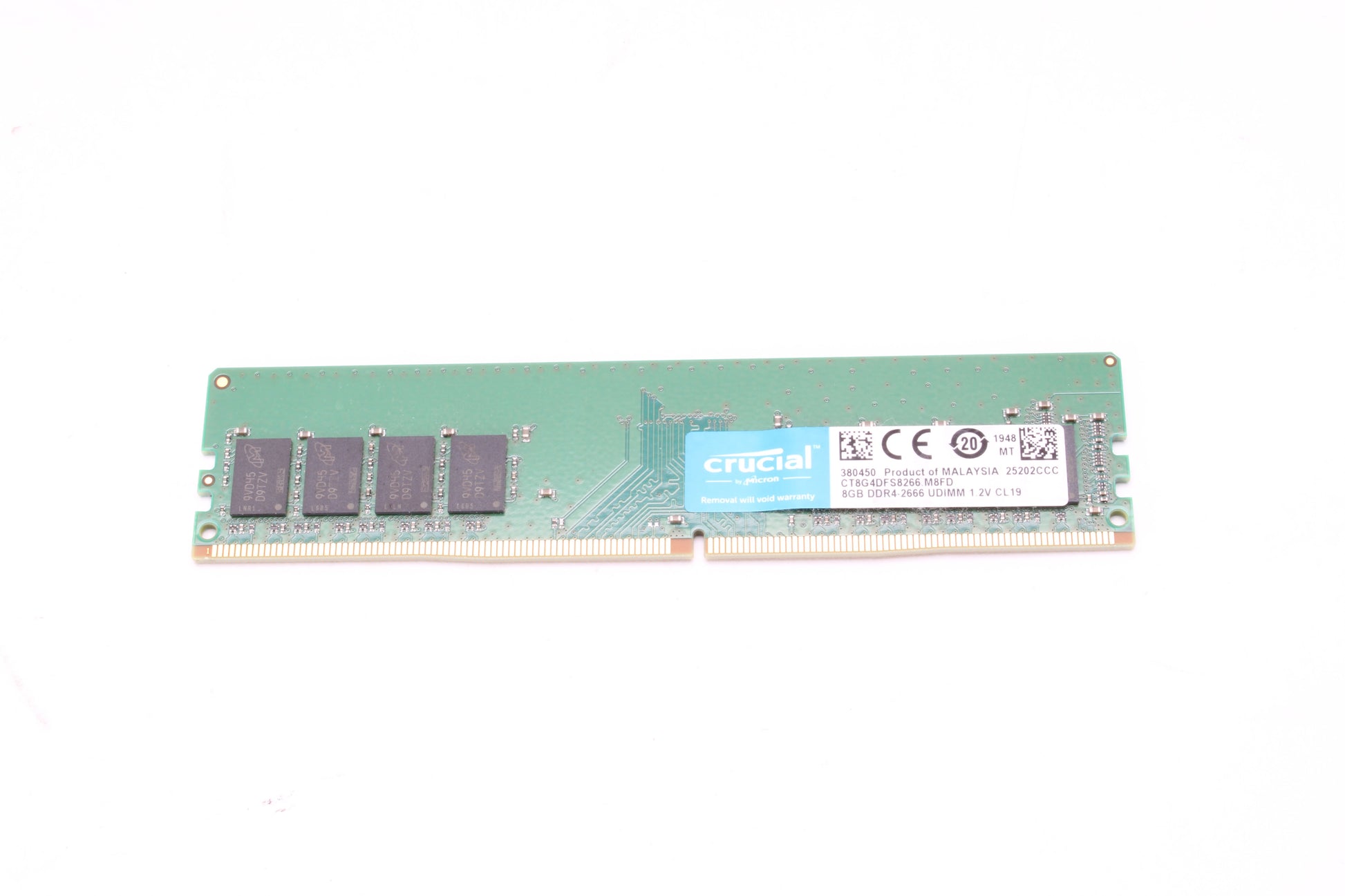 CRUCIAL 8GB PC4-2666U 1RX8 DDR4-20800 UDIMM (CT8G4DFS8266) thumbnail