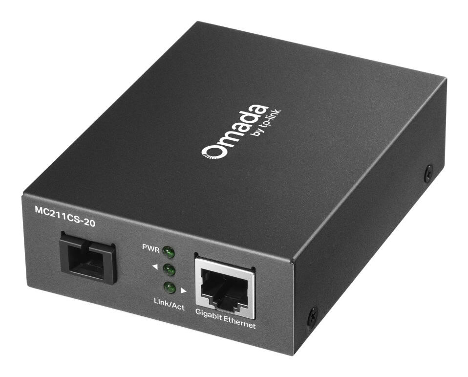 TP-Link Omada MC211CS-20 netwerk media converter 1000 Mbit/s 1310 nm Single-mode Zwart (MC211CS-20) thumbnail