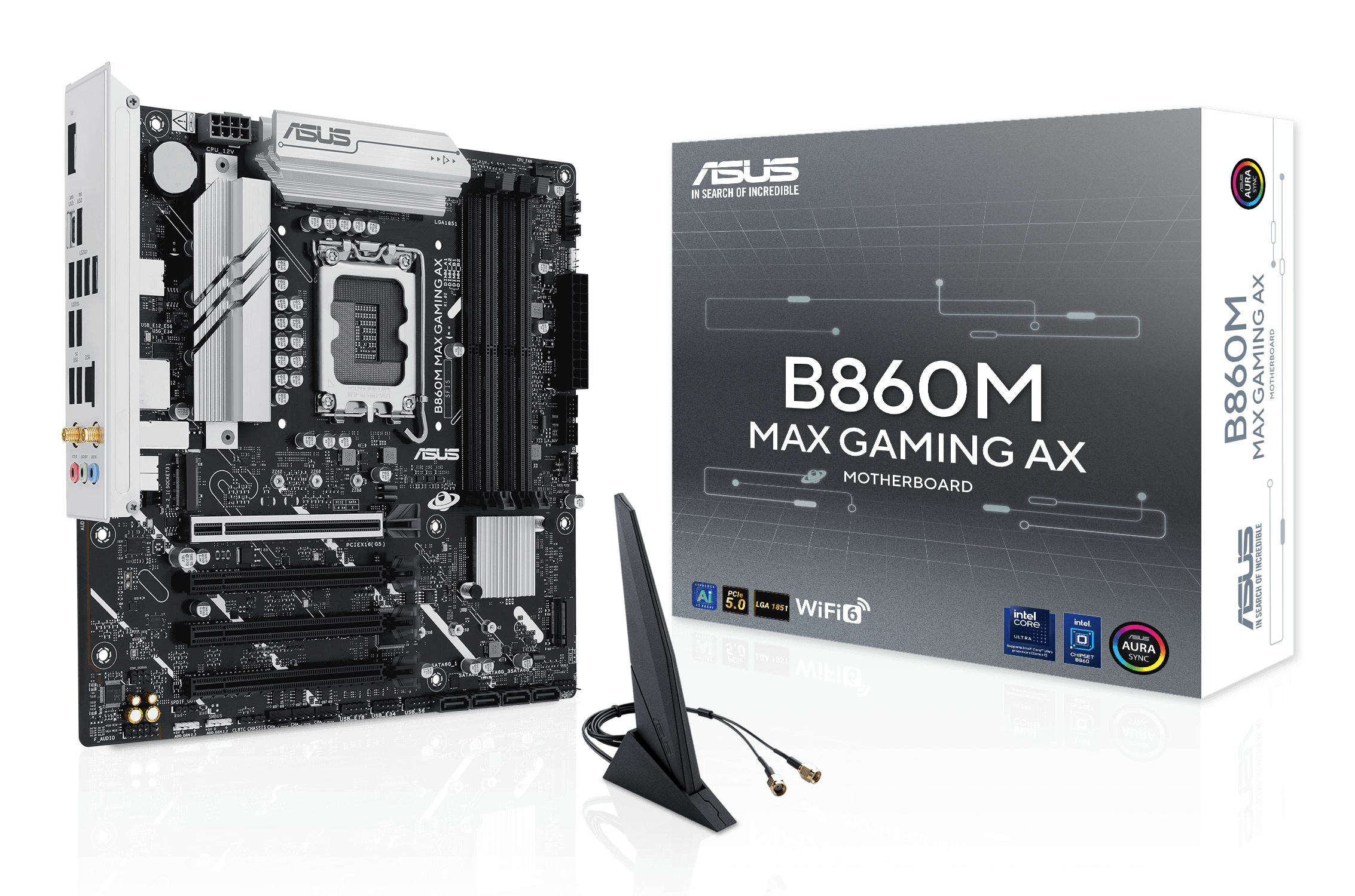 ASUS B860M MAX GAMING AX Intel B860 LGA 1851 (Socket V1) micro ATX (90MB1JZ0-M0EAY0) thumbnail