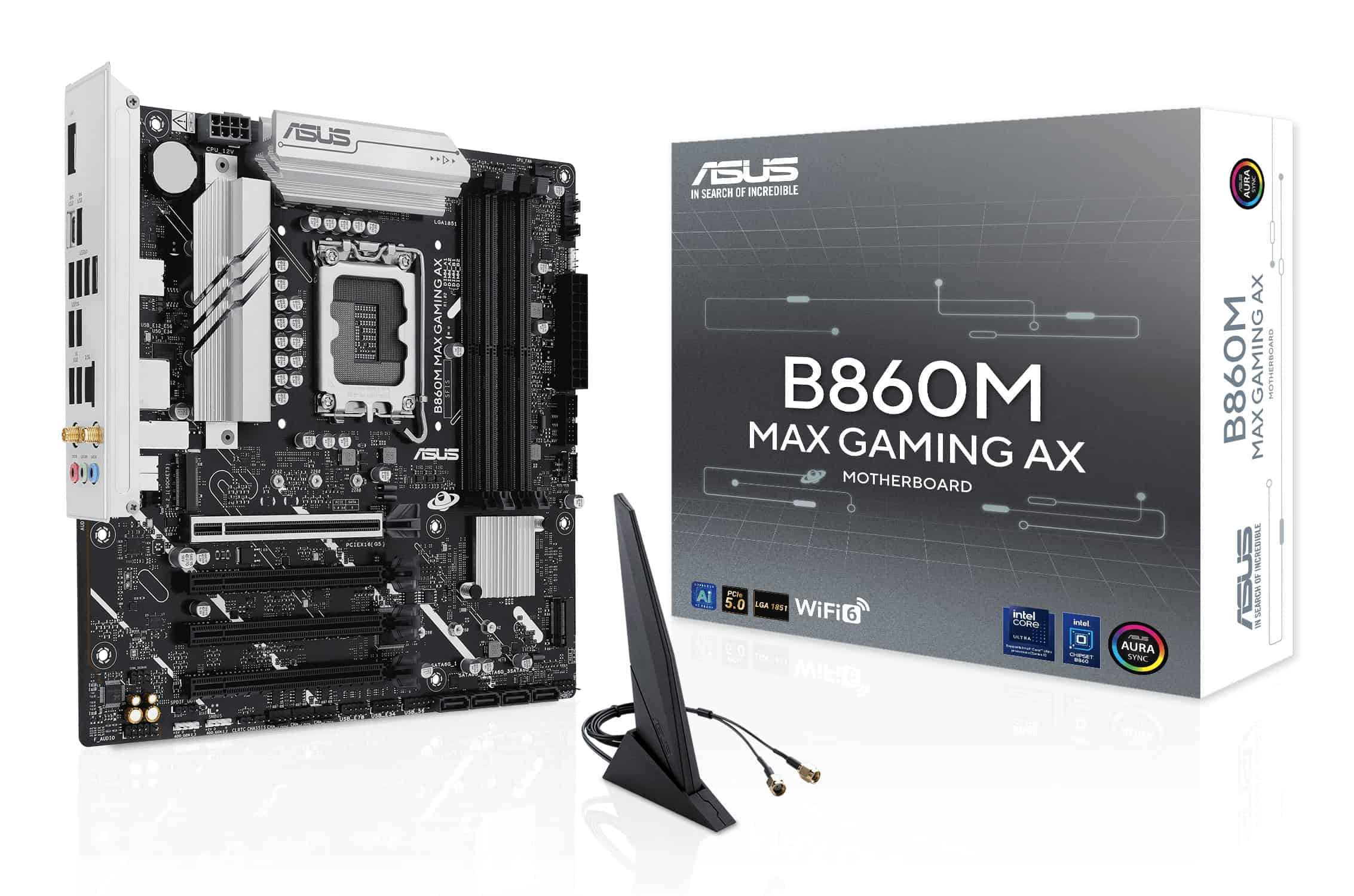 ASUS B860M MAX GAMING AX Intel B860 LGA 1851 (Socket V1) micro ATX (90MB1JZ0-M0EAY0) thumbnail
