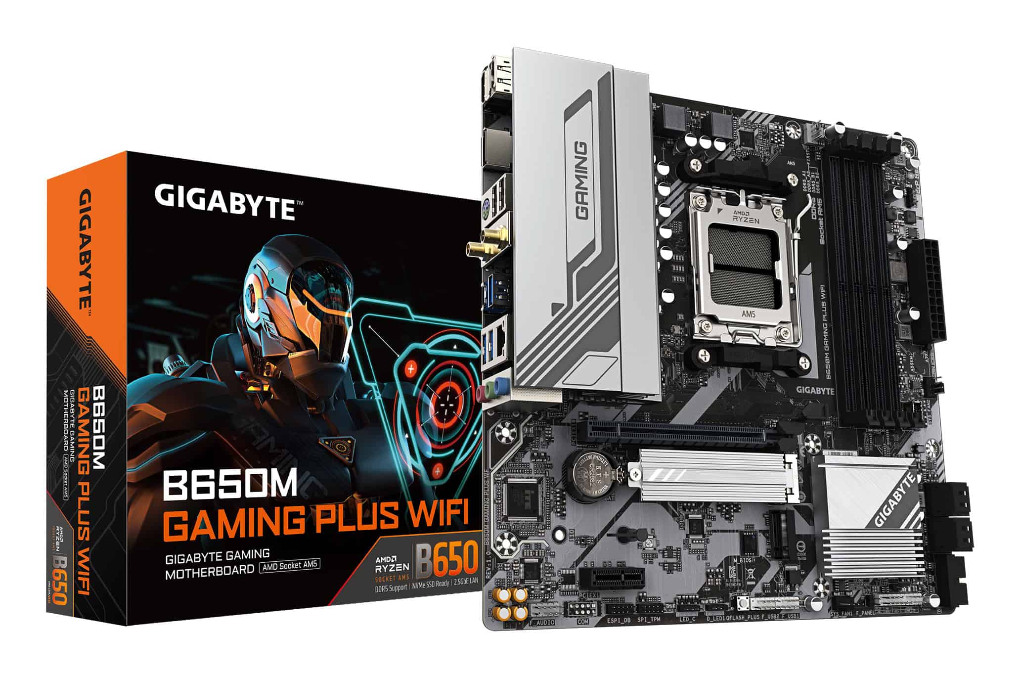 GIGABYTE B650M GAMING PLUS WIFI AMD B650 Socket AM5 micro ATX (B650M GAMING PLUS WF) thumbnail