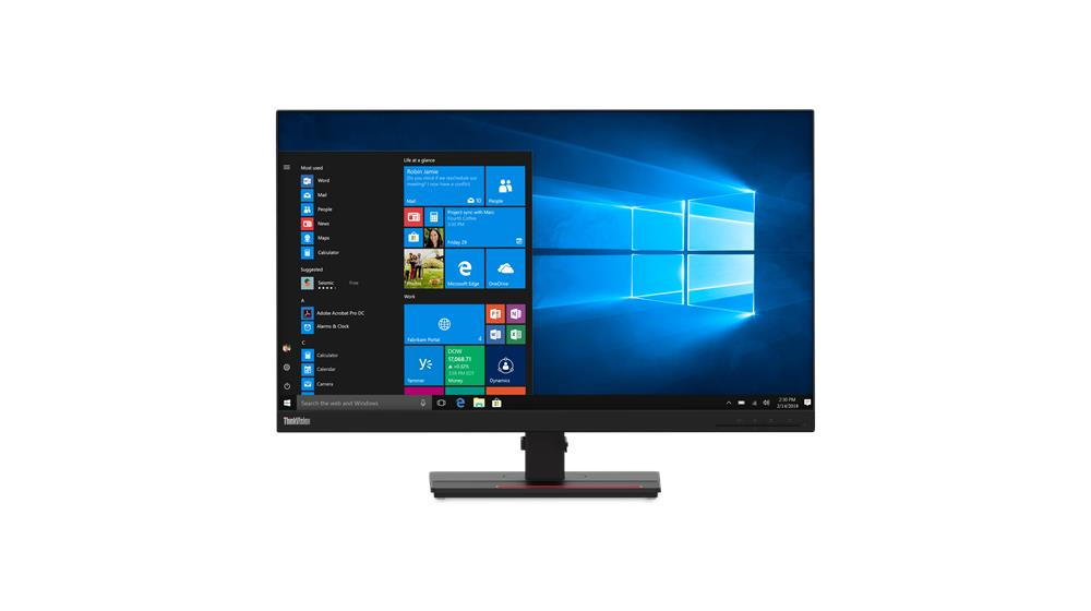 Lenovo ThinkVision T27q-20 68,6 cm (27") 2560 x 1440 Pixels Quad HD LCD Zwart (61EDGAT2EU) thumbnail