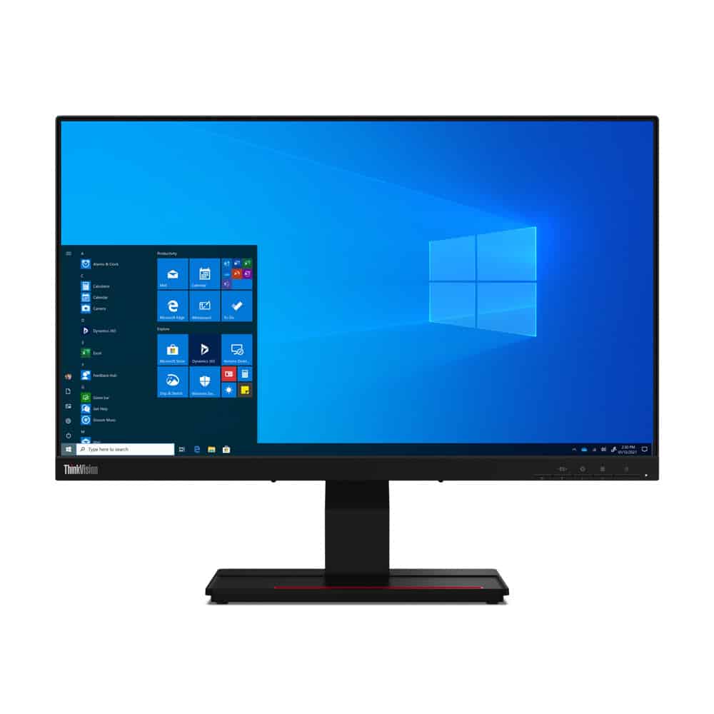 Lenovo ThinkVision T24t-20 60,5 cm (23.8") 1920 x 1080 Pixels Full HD LED Touchscreen Capacitief Zwart (62C5GAT1EU) thumbnail