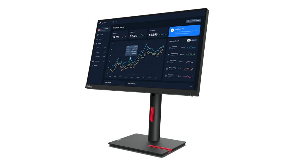 Lenovo ThinkVision T22i-30 LED display 54,6 cm (21.5") 1920 x 1080 Pixels Full HD Zwart (63B0MAT6EU) thumbnail