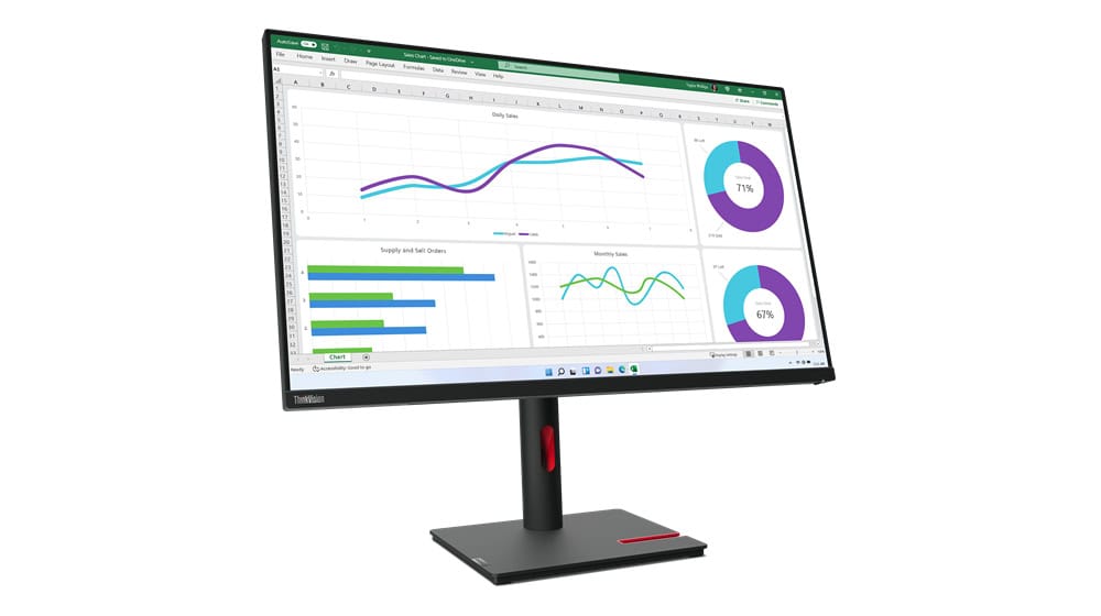 Lenovo ThinkVision T32p-30 80 cm (31.5) 3840 x 2160 Pixels 4K Ultra HD LED Zwart (63D2GAT1EU) thumbnail