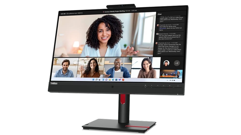 Lenovo ThinkVision T24mv-30 60,5 cm (23.8") 1920 x 1080 Pixels Full HD LED Zwart (63D7UAT3EU) thumbnail
