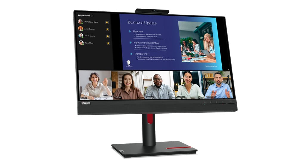 Lenovo ThinkVision T24v-30 60,5 cm (23.8) 1920 x 1080 Pixels Full HD LED Zwart (63D8MAT3EU) thumbnail
