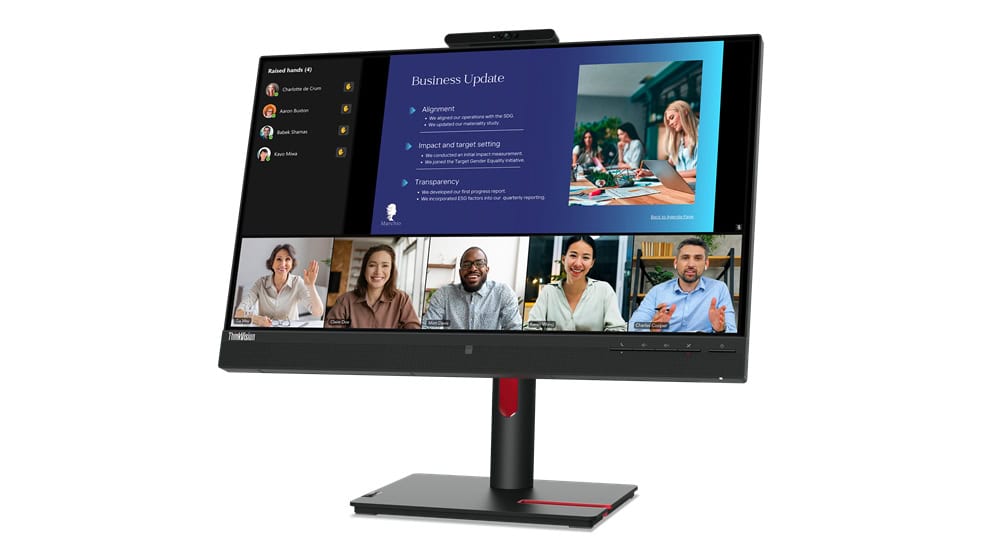 Lenovo ThinkVision T24v-30 60,5 cm (23.8") 1920 x 1080 Pixels Full HD LED Zwart (63D8MAT3EU) thumbnail
