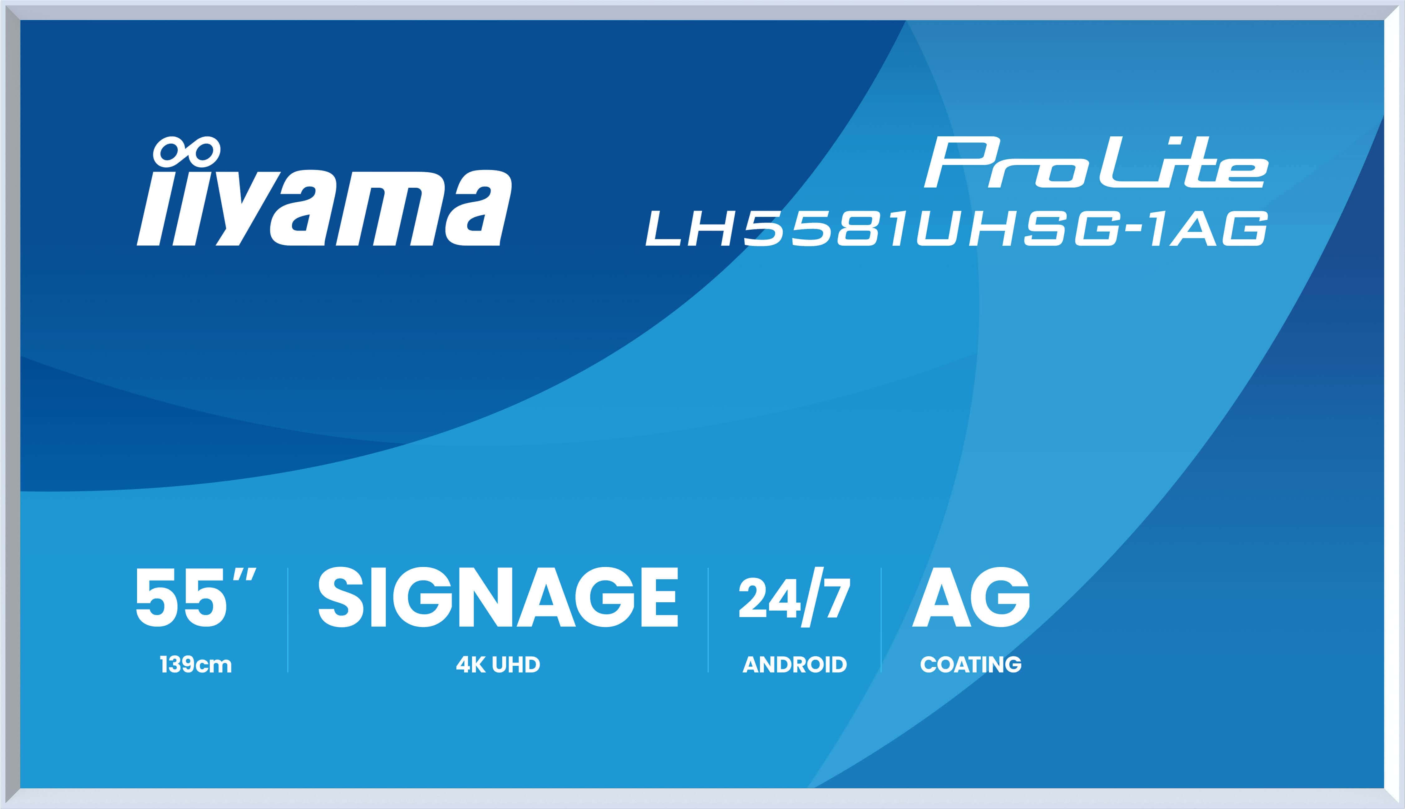 iiyama LH6581UHSG-1AG beeldkrant Interactief flatscreen 163,8 cm (64.5) Wifi 500 cd/m² 4K Ultra HD Wit Type processor Android 10 24/7 (LH6581UHSG-1AG) thumbnail