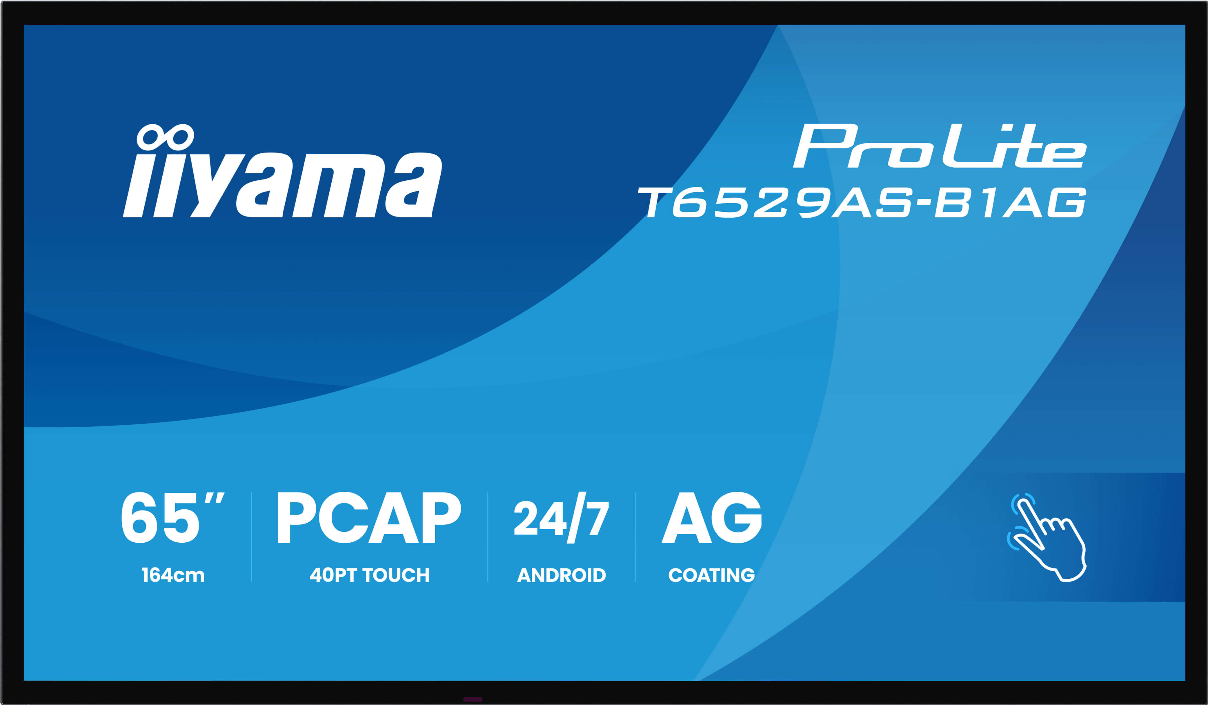 iiyama T6529AS-B1AG beeldkrant Interactief flatscreen 163,8 cm (64.5") LED Wifi 500 cd/m² 4K Ultra HD Zwart Touchscreen Type processor Android 24/7 (T6529AS-B1AG) thumbnail iiyama T6529AS-B1AG beeldkrant Interactief flatscreen 163,8 cm (64.5") LED Wifi 500 cd/m² 4K Ultra HD Zwart Touchscreen Type processor Android 24/7 (T6529AS-B1AG) thumbnail