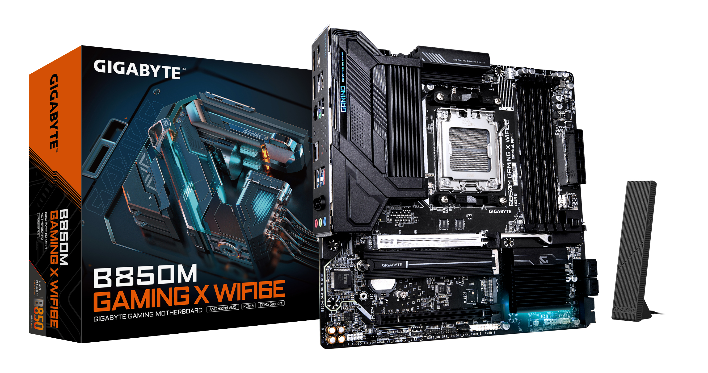 GIGABYTE B850M GAMING X WIFI6E AMD B850 Socket AM5 micro ATX (B850M GMNG X WF6E) thumbnail