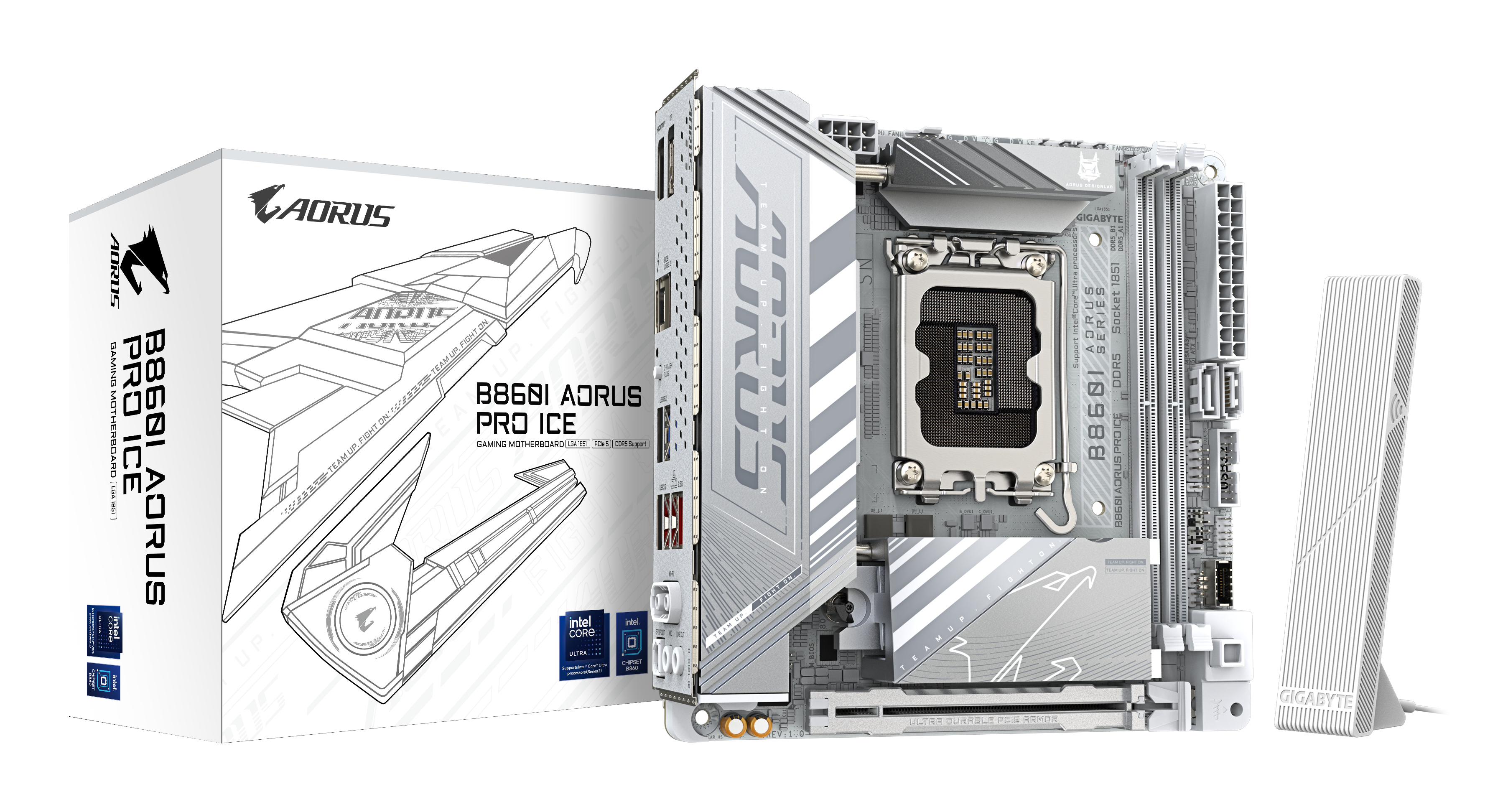GIGABYTE B860I AORUS PRO ICE moederbord Intel B860 LGA 1851 (Socket V1) mini ITX (B860I AORUS PRO I) thumbnail