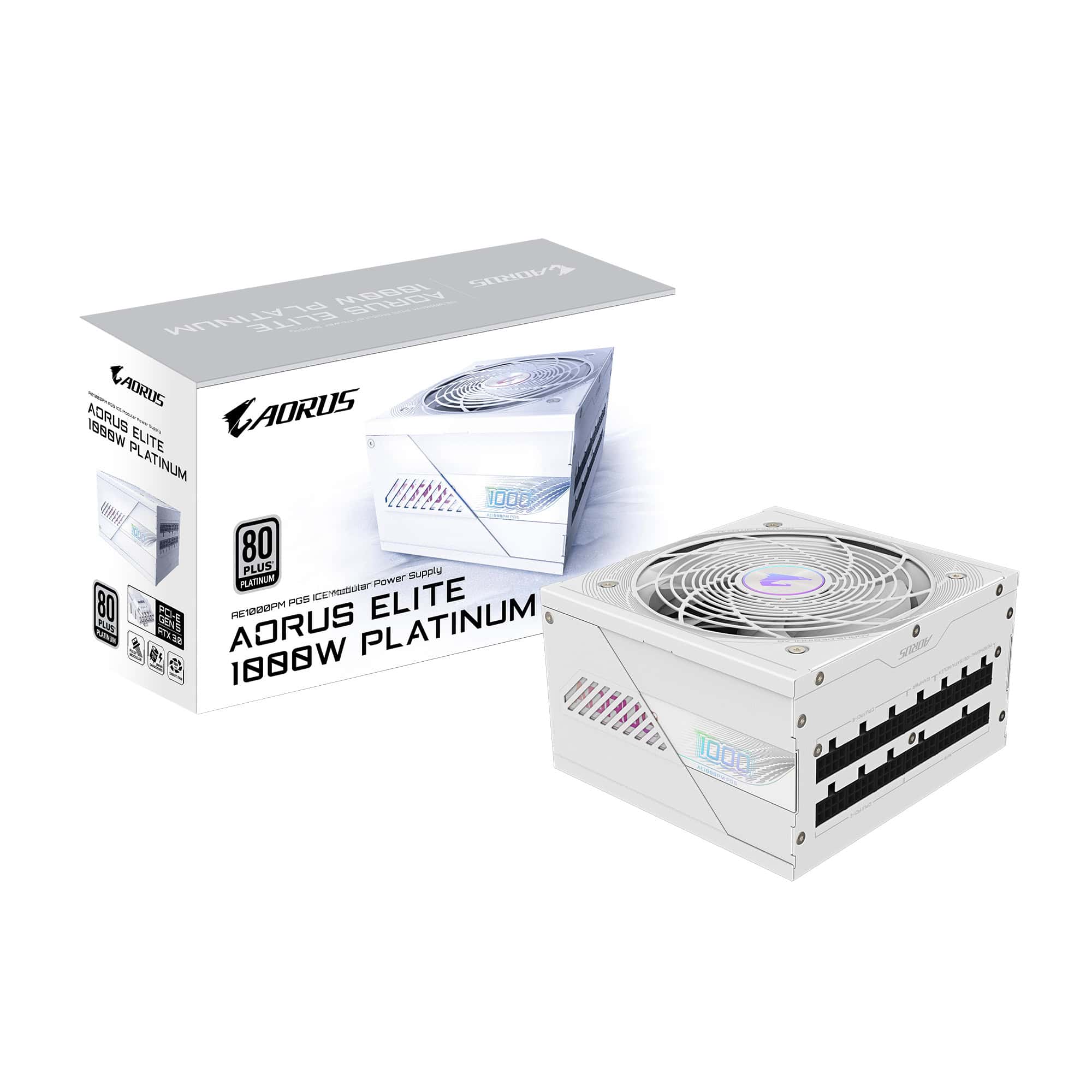 GIGABYTE AORUS ELITE P1000W ICE power supply unit 1000 W 20+4 pin ATX ATX Wit (GP-AE1000PMPG5ICE) thumbnail