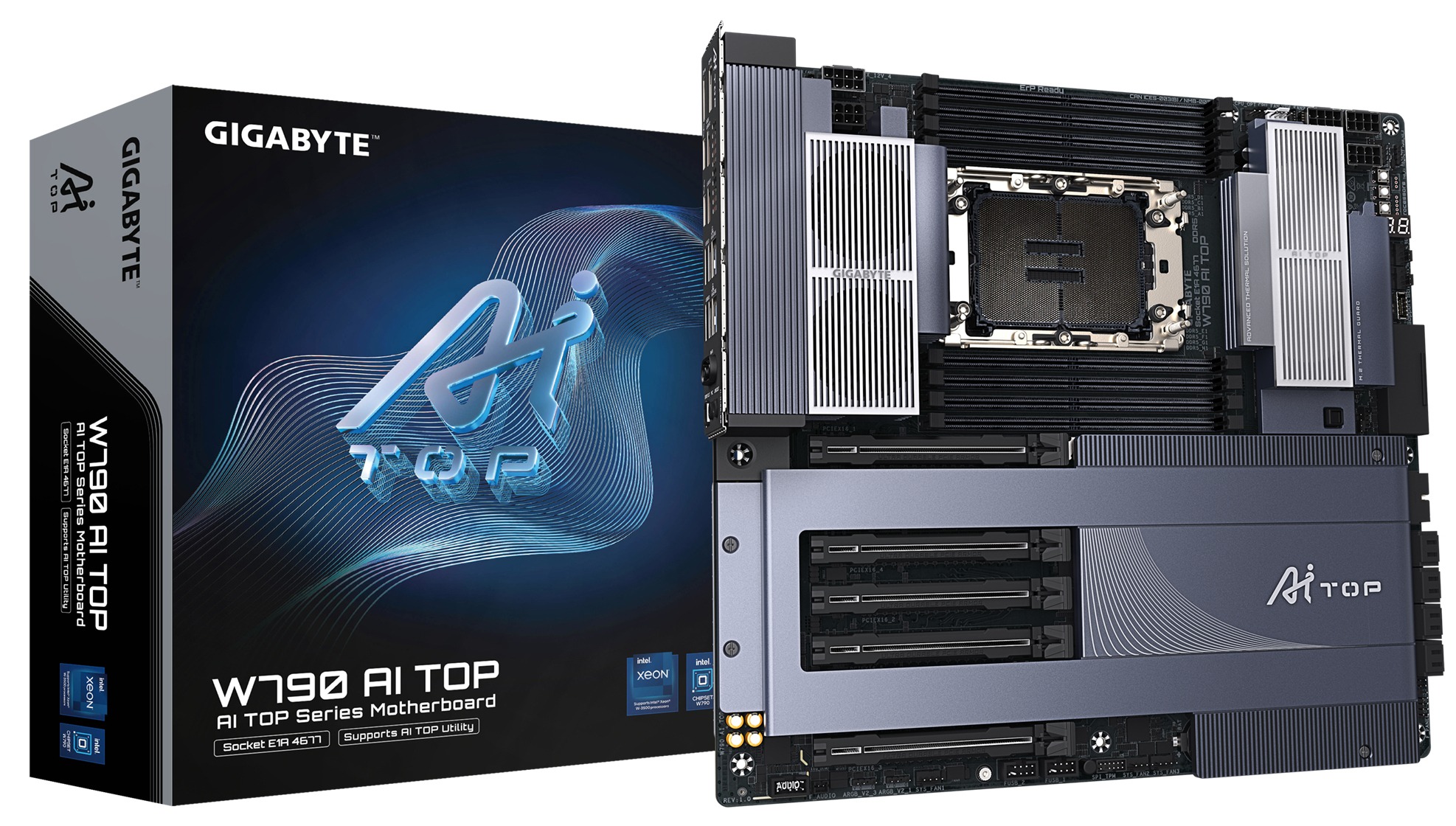 GIGABYTE W790 AI TOP moederbord Intel W790 LGA 4677 (Socket E) Verlengd ATX (W790 AI TOP) thumbnail
