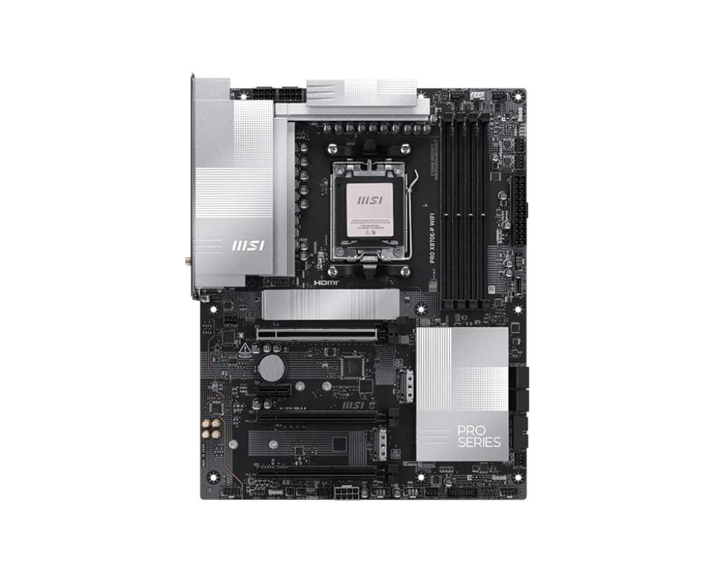 MSI PRO X870E-P WIFI moederbord AMD X870E Socket AM5 ATX (7E70-003R) thumbnail
