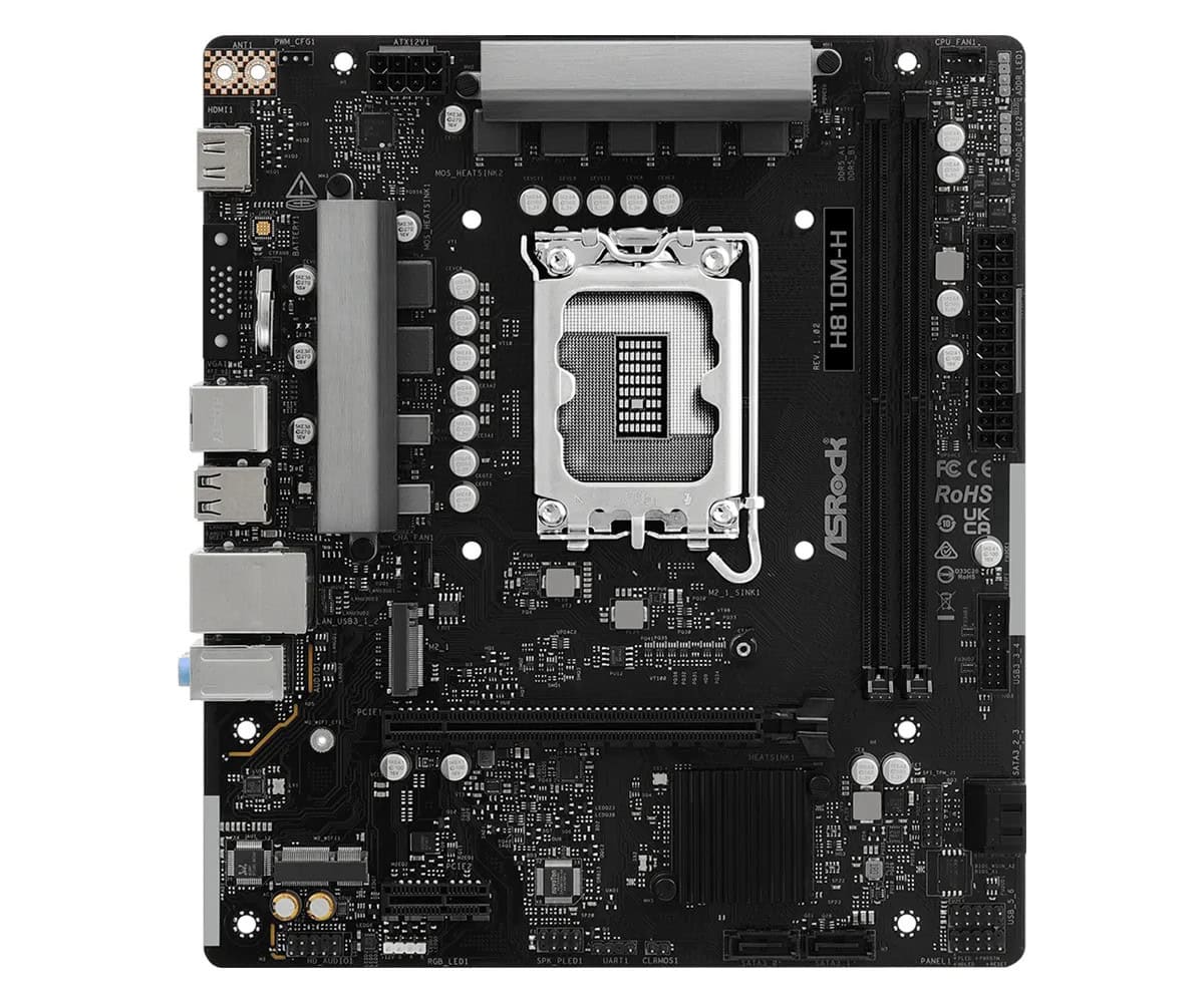 ASROCK H810M-H (1851) (D) (90-MXBSZ0-A0UAYZ) thumbnail
