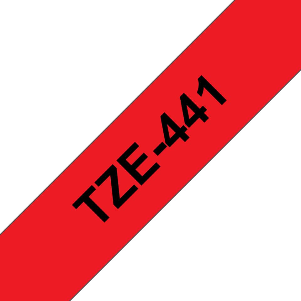 Brother TZE-441 labelprinter-tape Zwart op rood (TZE-441) thumbnail