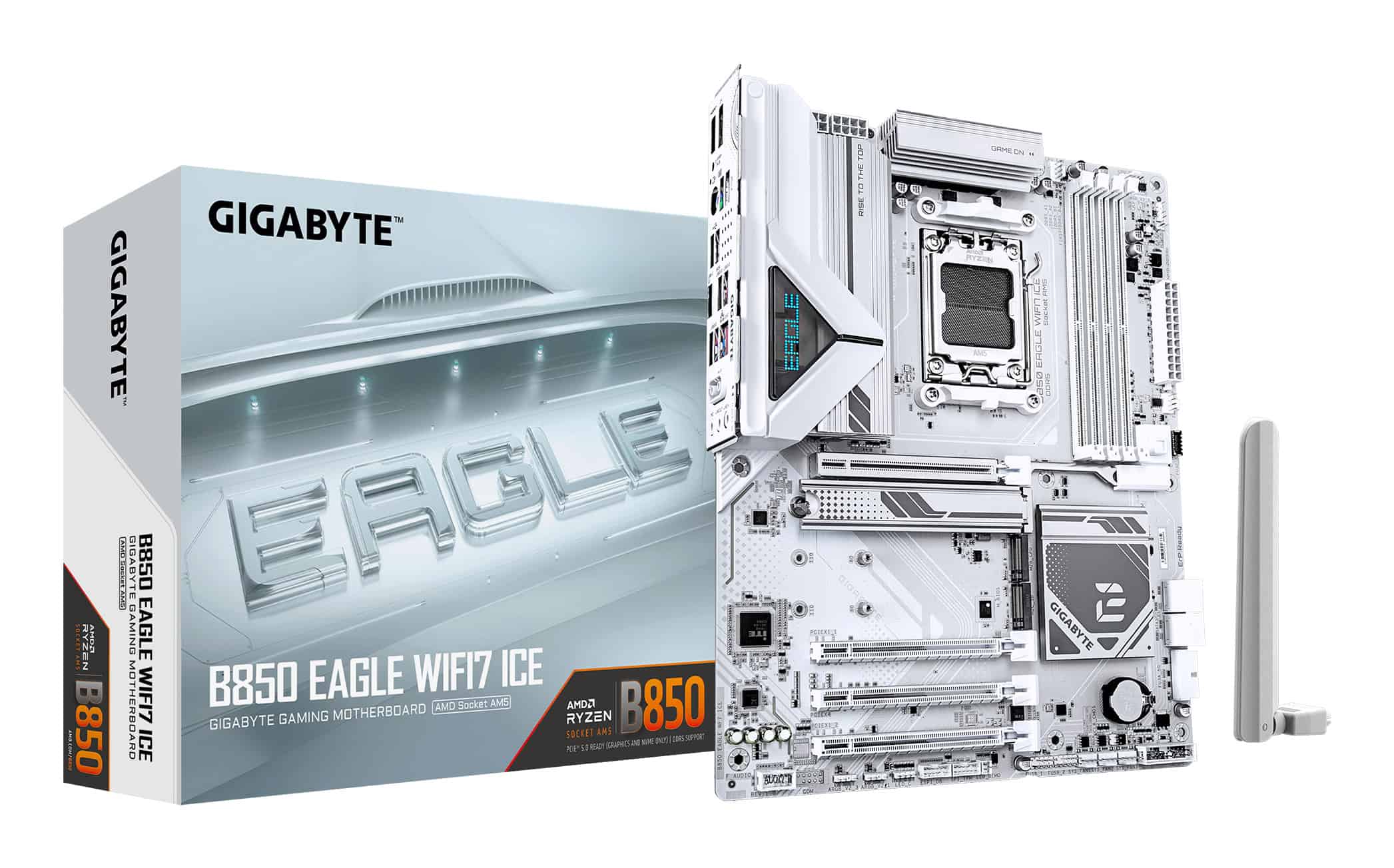 GIGABYTE B850 EAGLE WIFI7 ICE AMD B850 Socket AM5 ATX (B850 EAGLE WF7 ICE) thumbnail