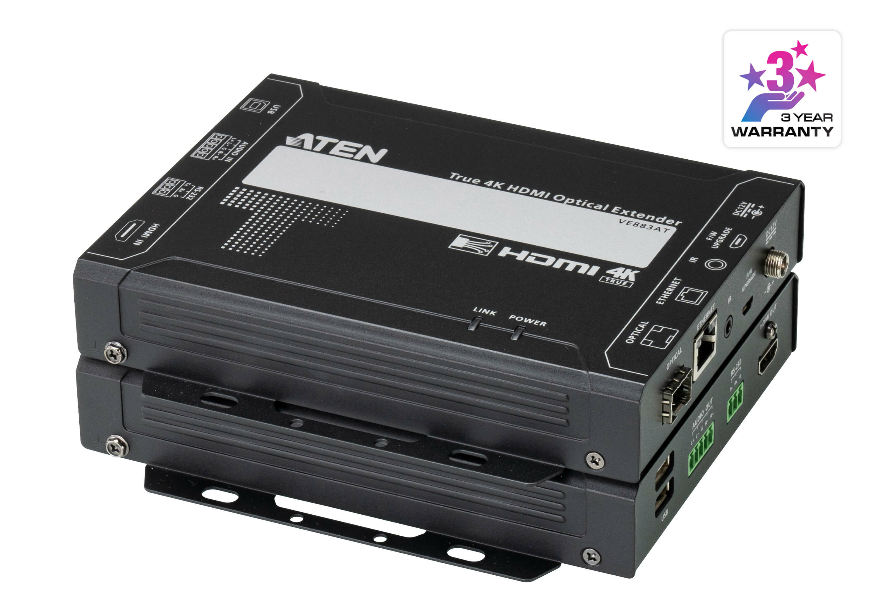 ATEN True 4K HDMI optische verlenger (4K@300m (K1, MM) / 10km (K2, SM)) (VE883AK2) thumbnail