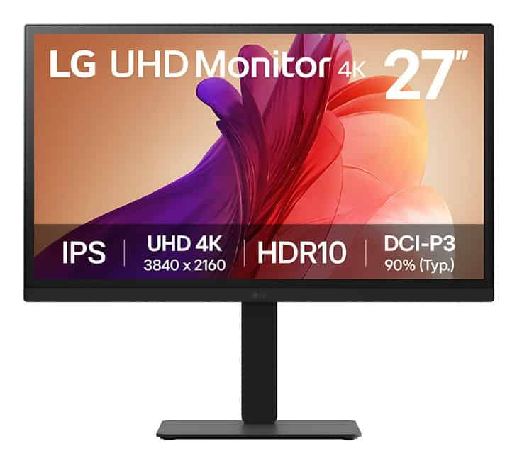 LG 27BA45U-B computer monitor 68,6 cm (27) 3840 x 2160 Pixels 4K Ultra HD Zwart (27BA45U-B.AEU) thumbnail