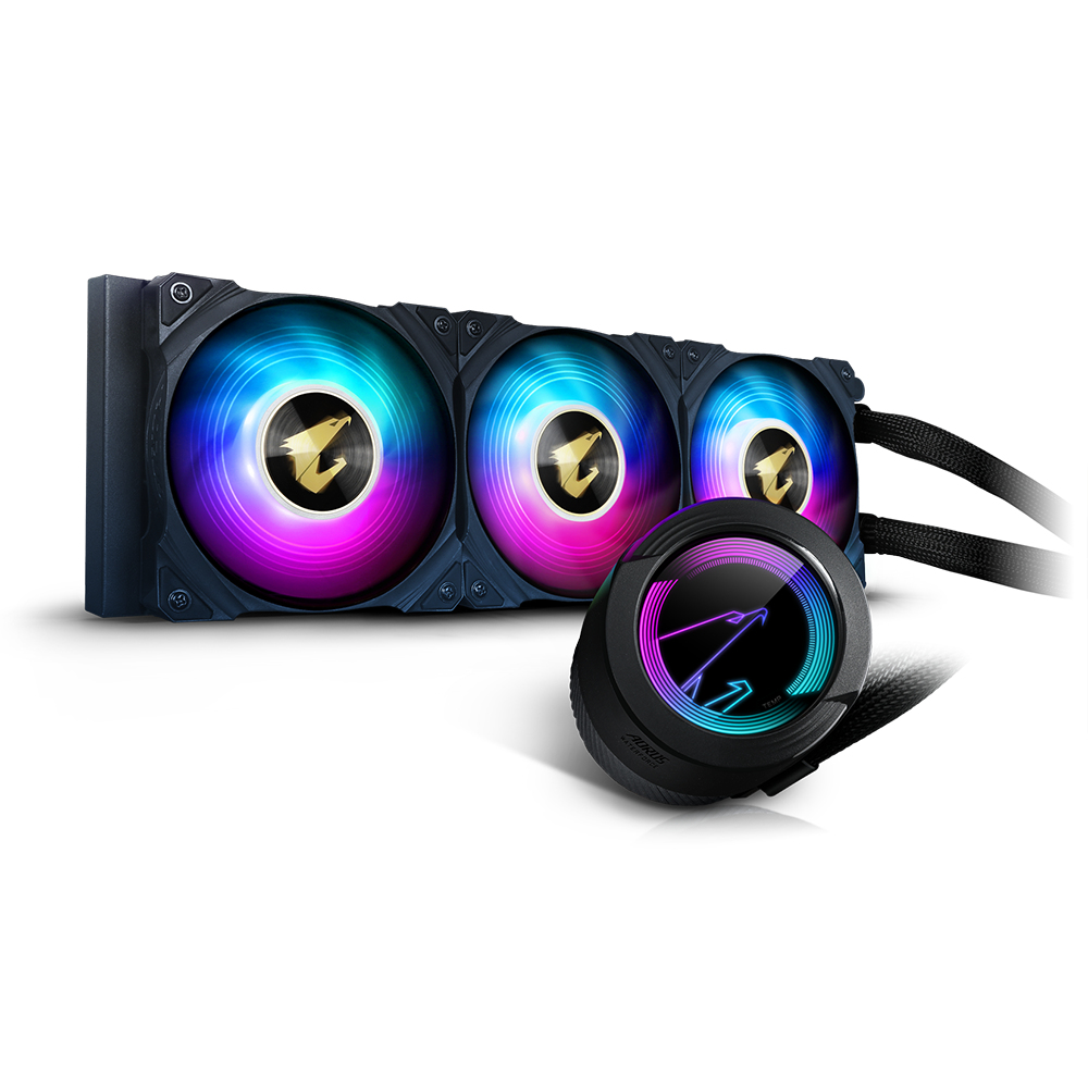 GIGABYTE AORUS WATERFORCE 360 Processor Alles-in-één vloeistofkoeler 12 cm Zwart (GP-AORUS WATERFORCE 360) thumbnail
