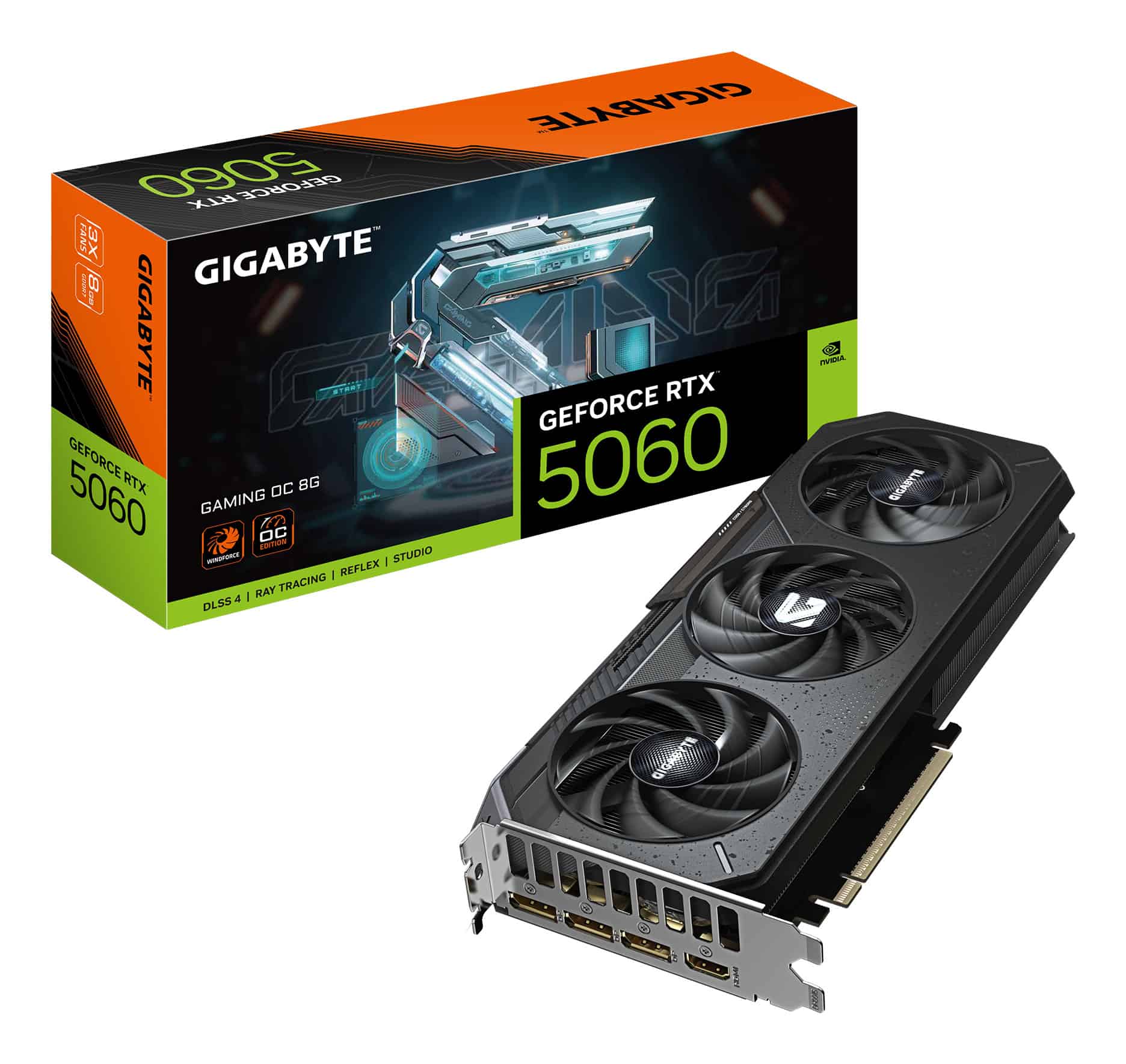 GIGABYTE GeForce RTX 5060 GAMING OC 8G NVIDIA 8 GB GDDR7 (GV-N5060GAMING OC-8GD) thumbnail
